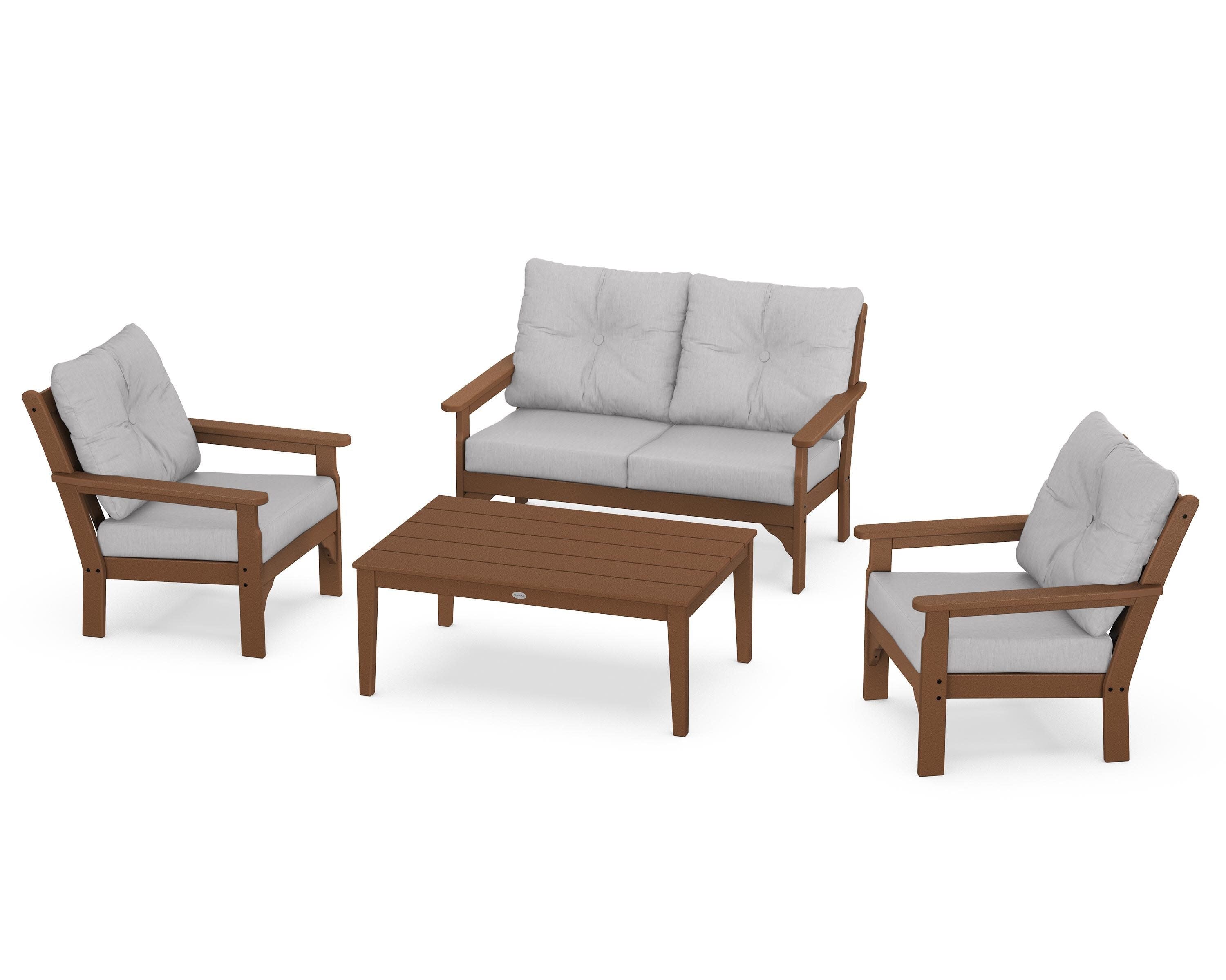 Vineyard 4-Piece Deep Seating Set in Teak / Granite