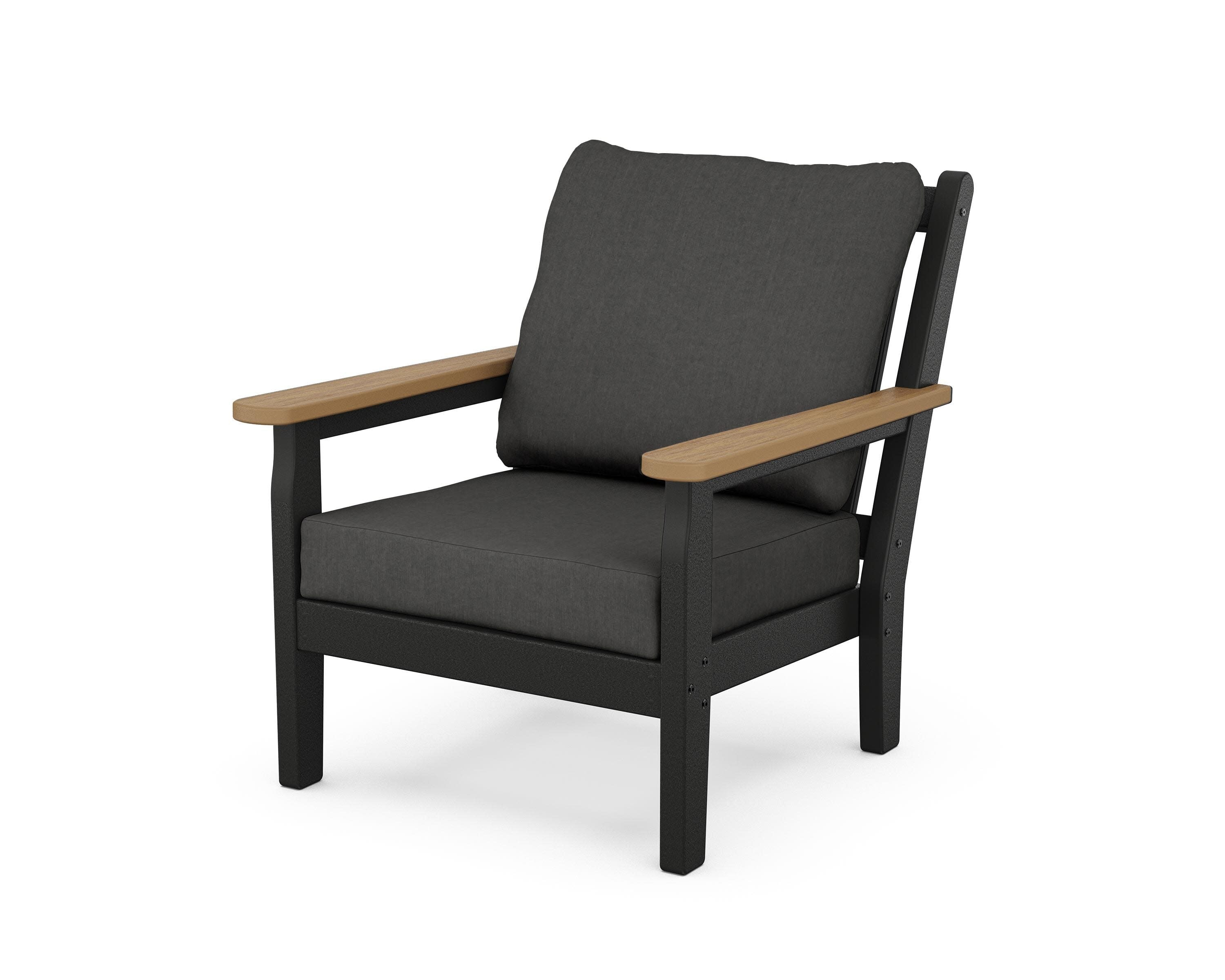 Chippendale Deep Seating Chair in Black / Natural / Spectrum Carbon