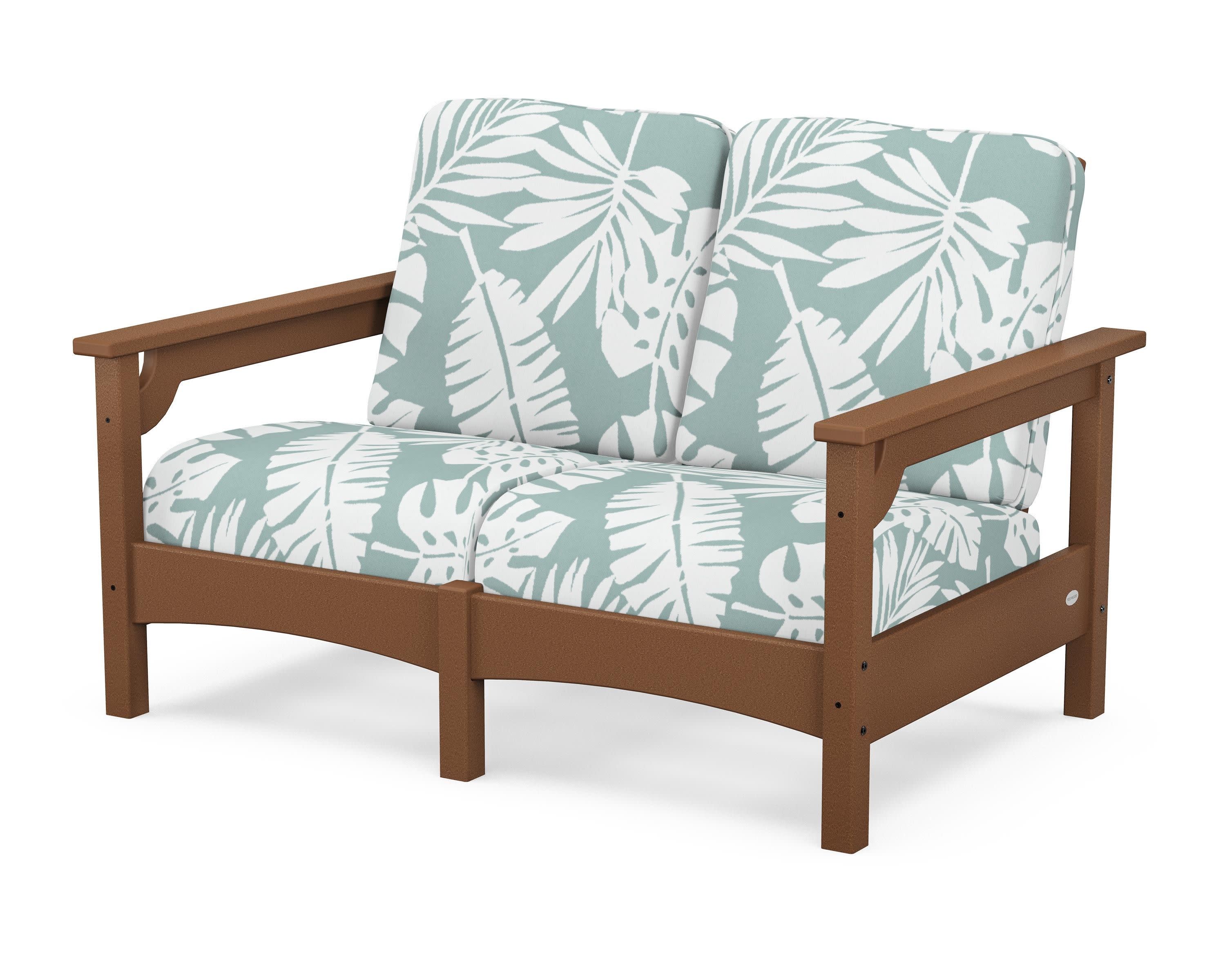 Club Loveseat in Teak / Leaf Glacier Spa