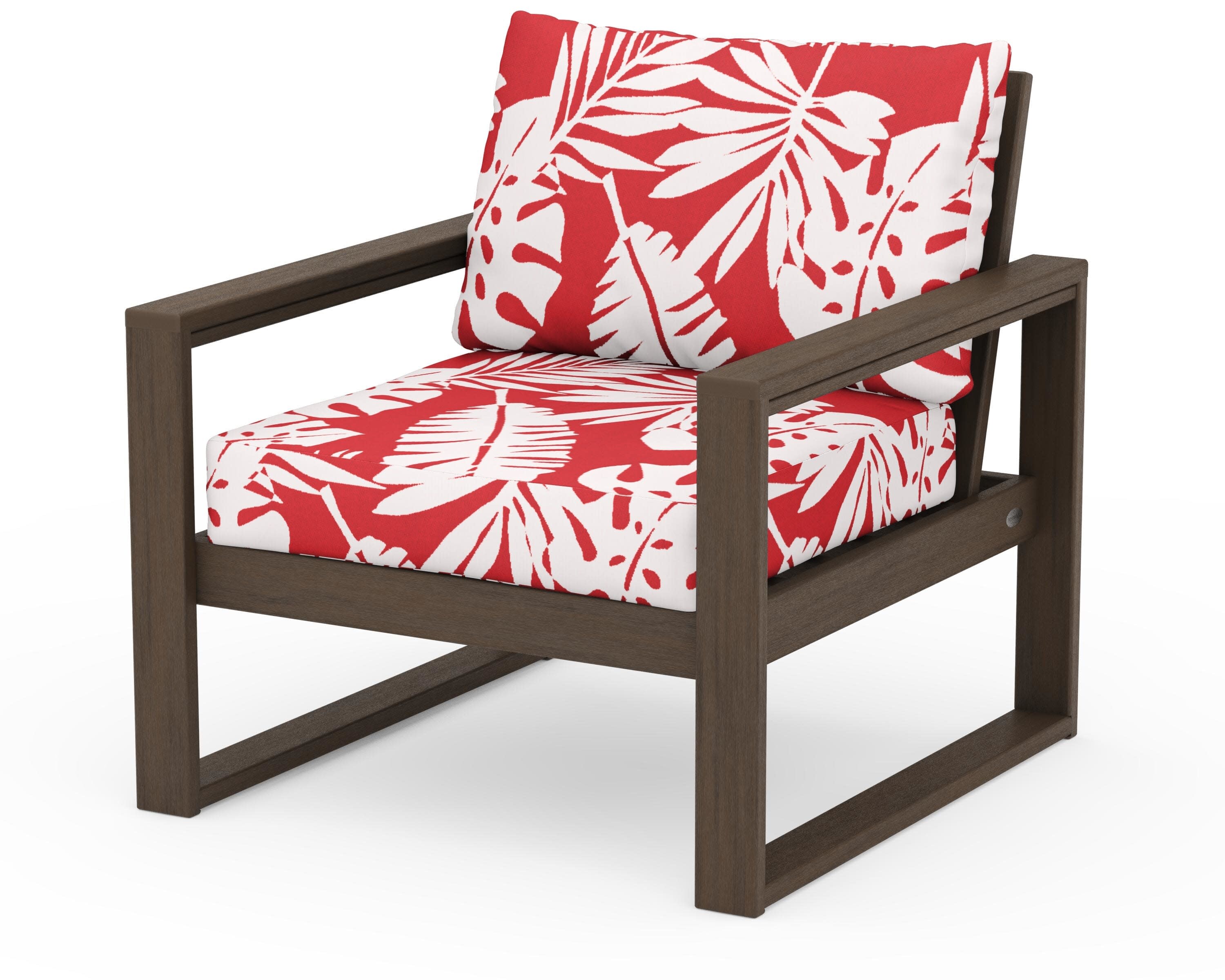 EDGE Club Chair in Kona / Leaf Crimson