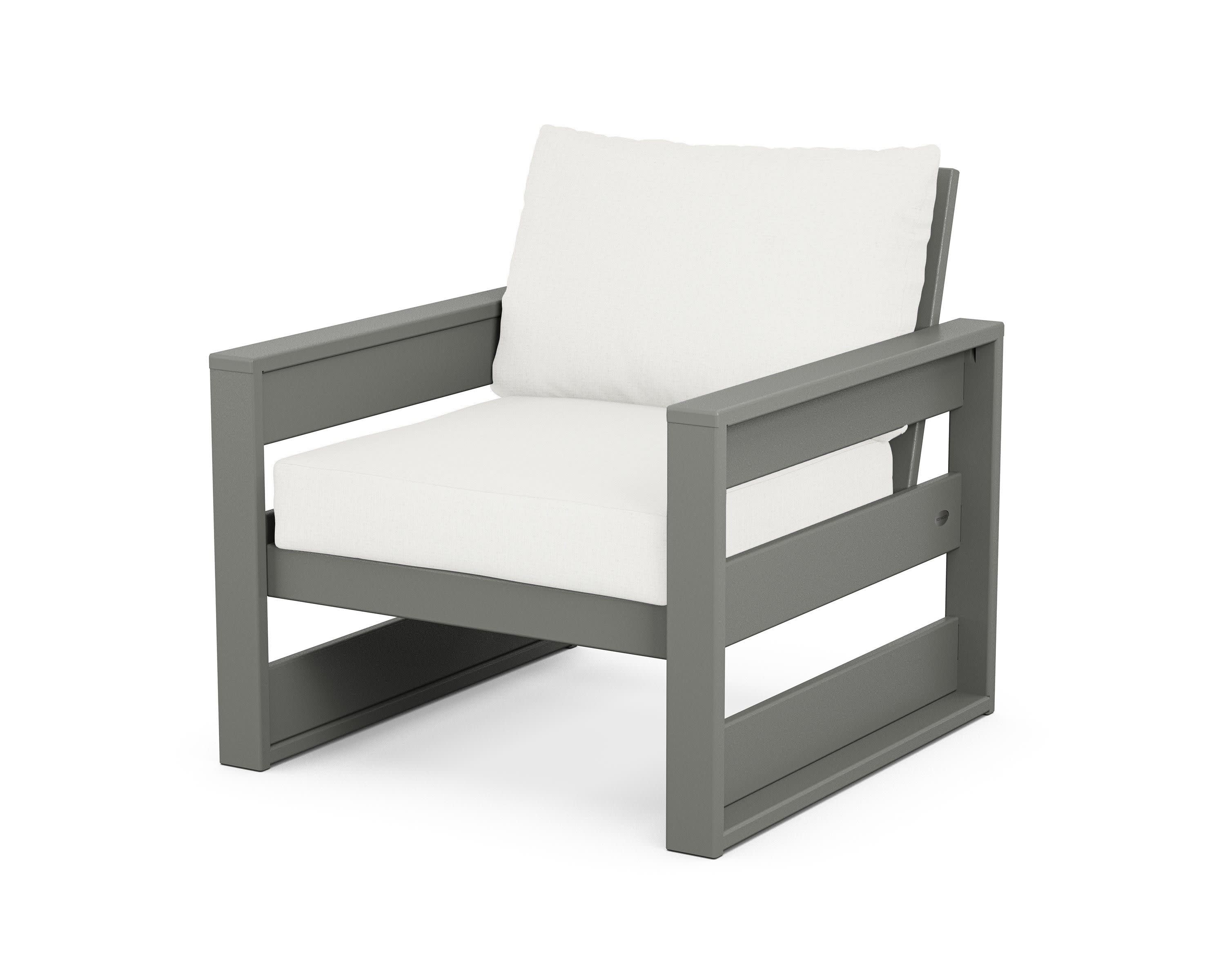 Westport Club Chair in Slate Grey / Natural Linen