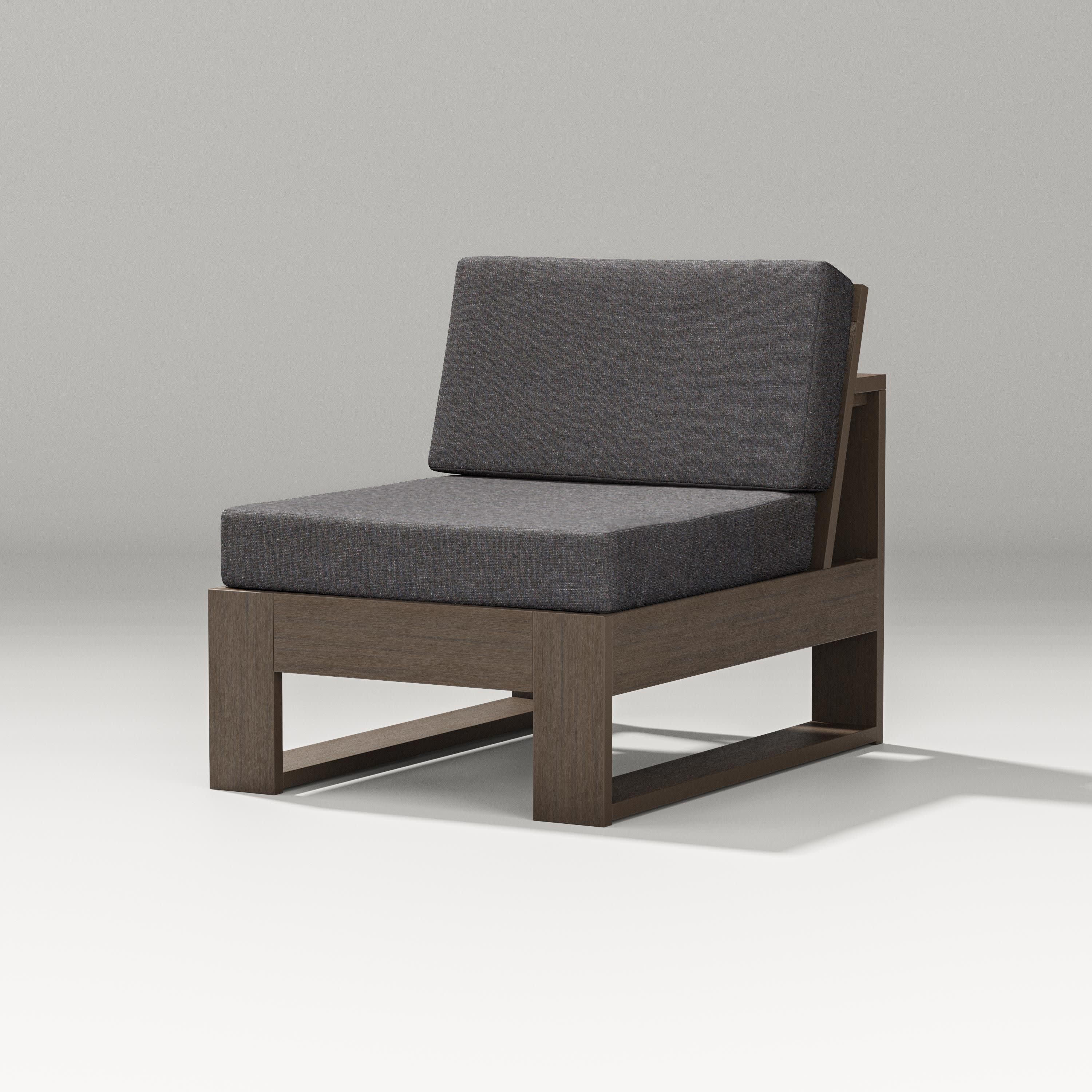 Latitude Modular Armless Chair in Kona / Ash Charcoal