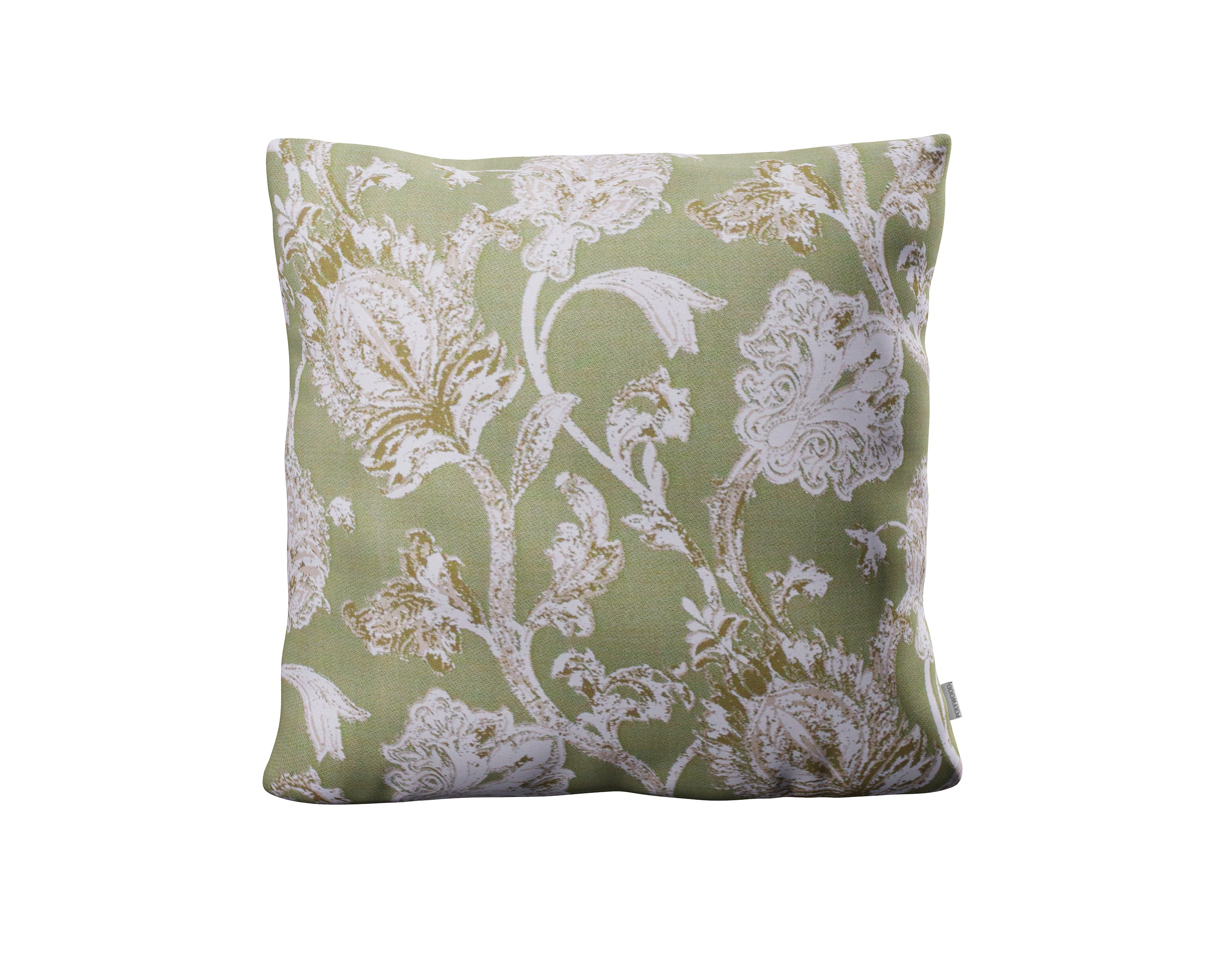 22" Outdoor Throw Pillow in Botanical Garden Chartreuse