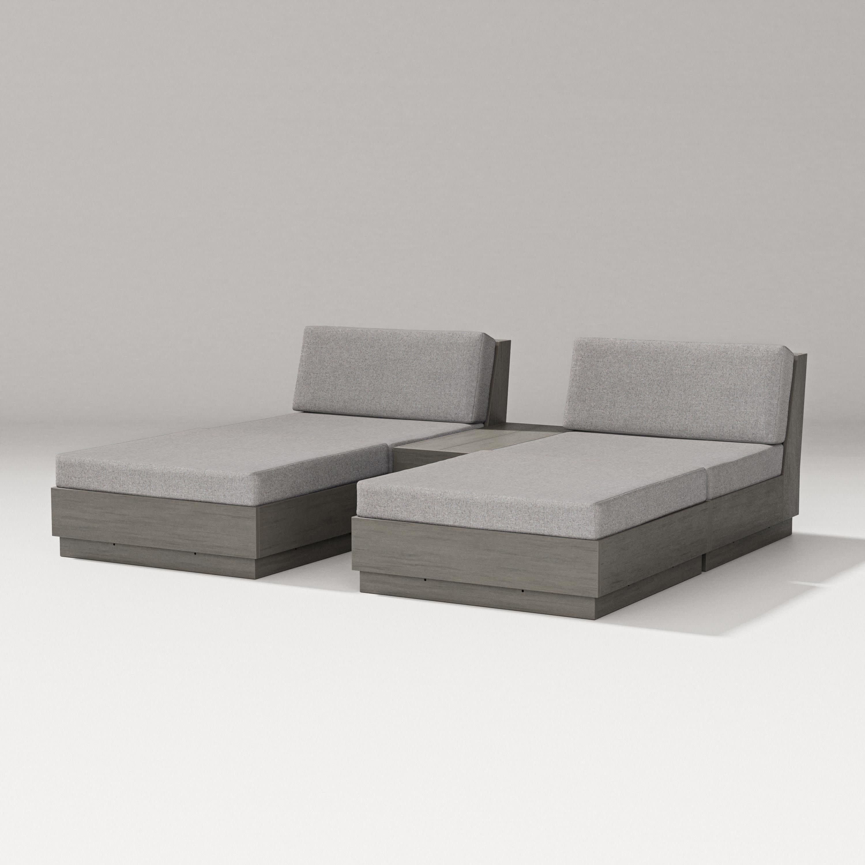 Elevate Double Chaise Set in Driftwood / Grey Mist