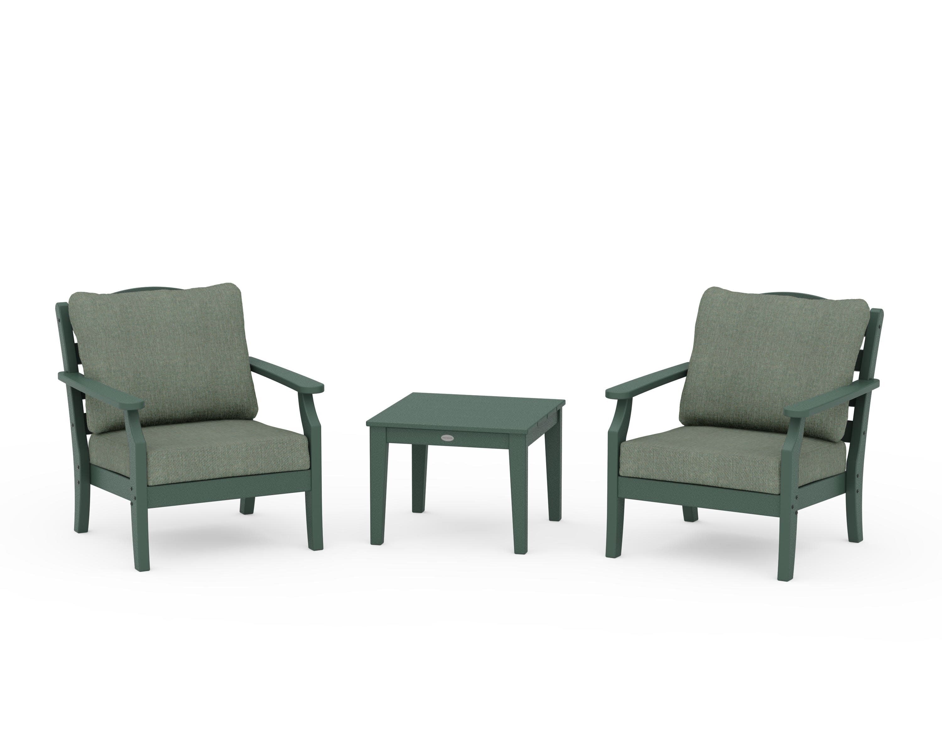 Savannah 3-Piece Deep Seating Set in Green / Cast Sage