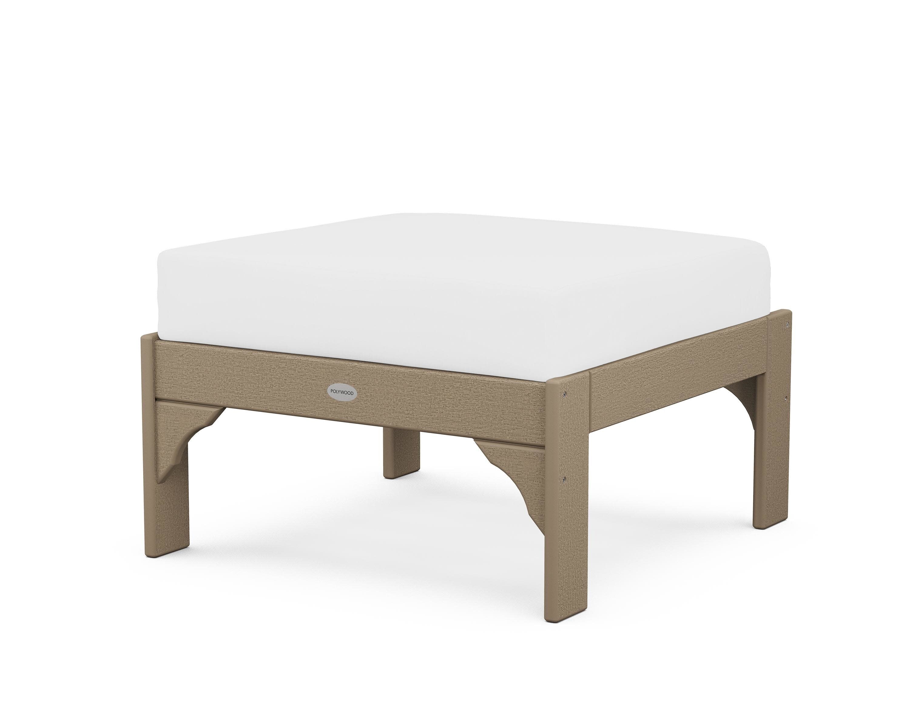 Vineyard Deep Seating Ottoman in Vintage Sahara / Natural