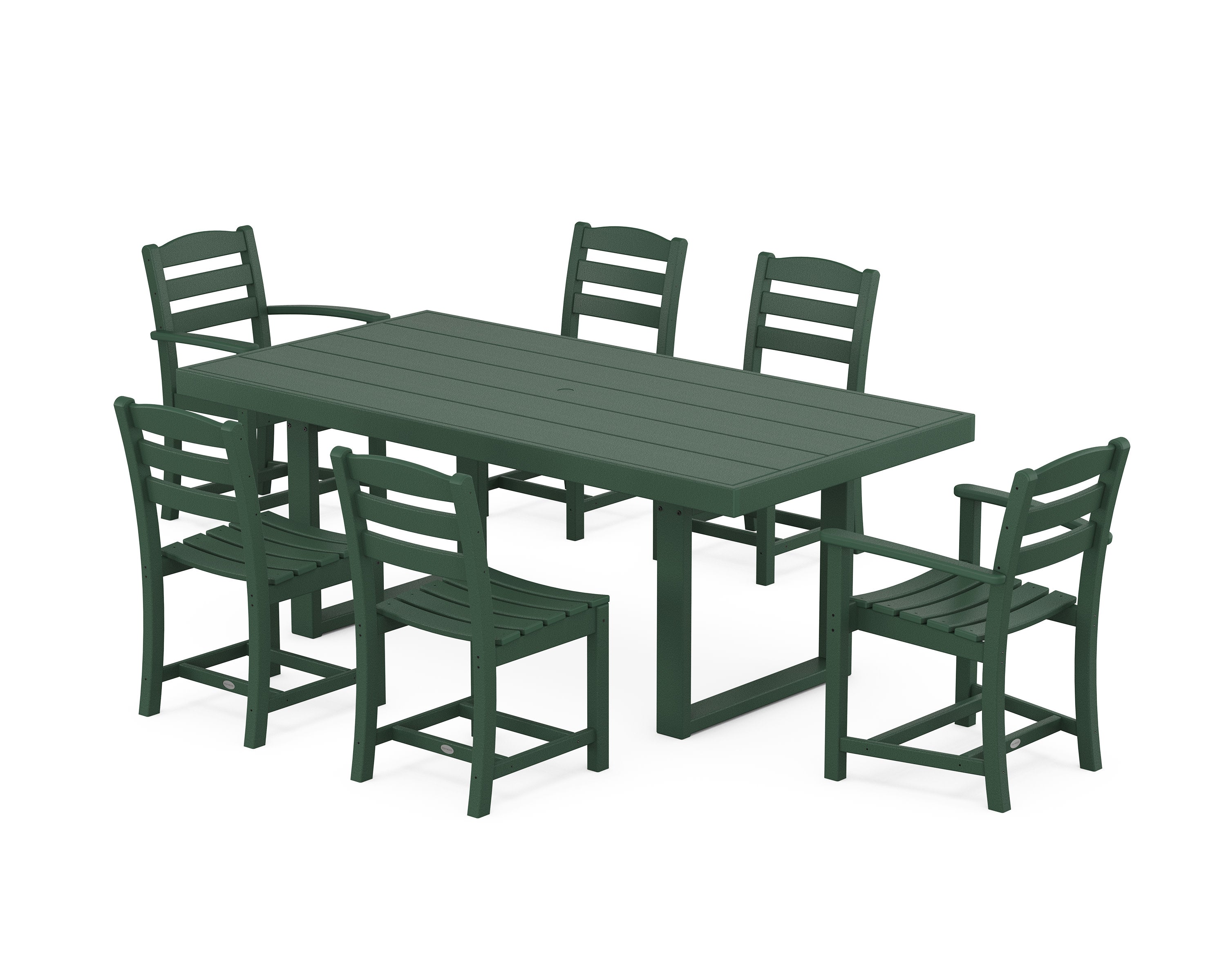 La Casa Caf 7-Piece Dining Set in Green