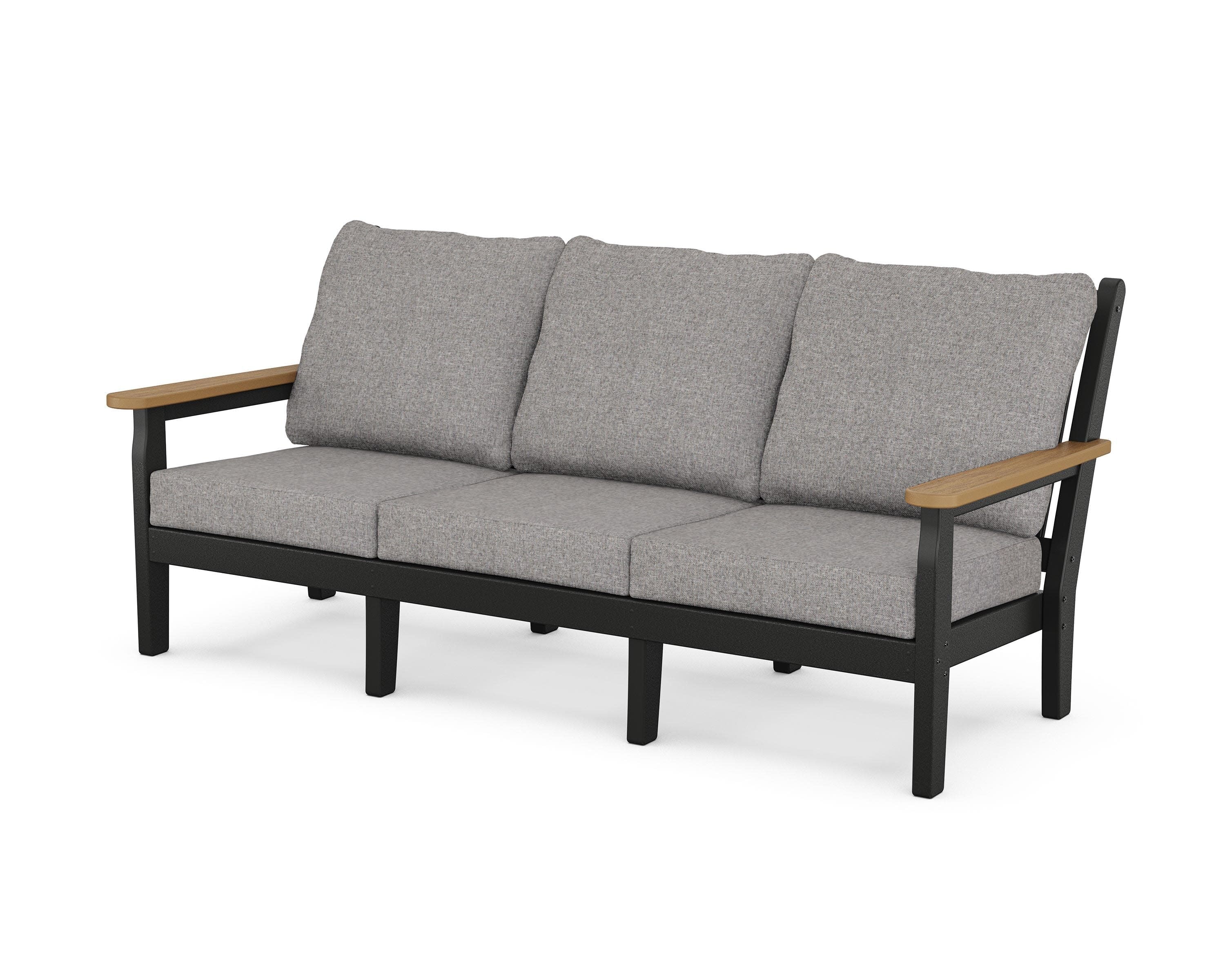 Chippendale Deep Seating Sofa in Black / Natural / Grey Mist