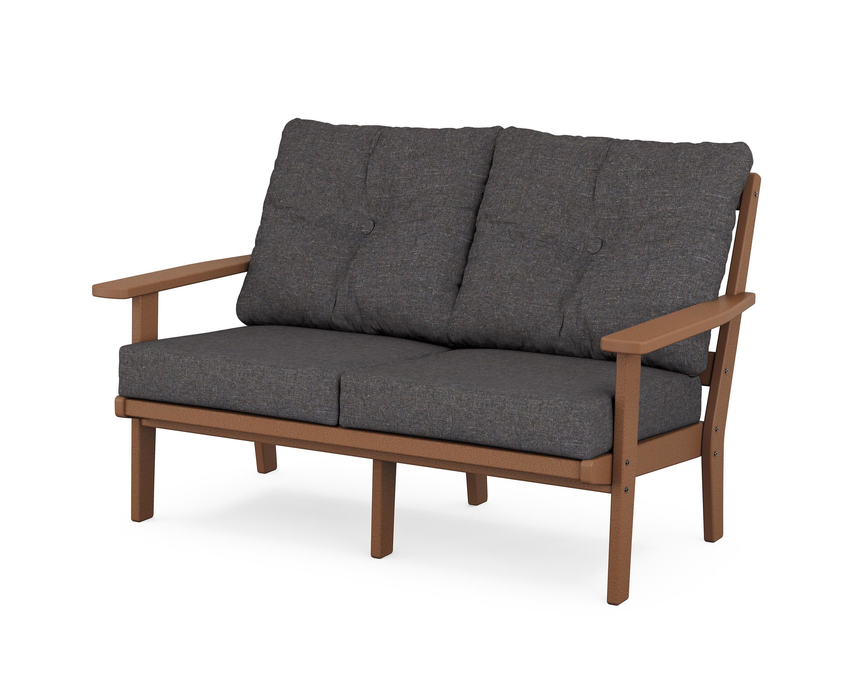 Oxford Deep SeatingLoveseat in Teak / Ash Charcoal