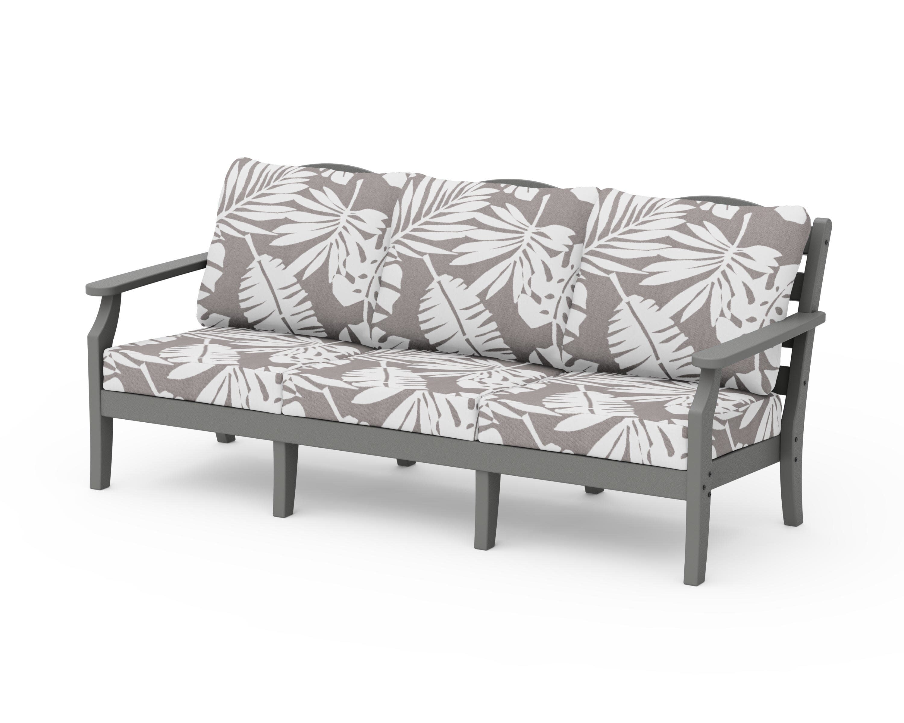 Savannah Deep Seating Sofa in Slate Grey / Leaf Grey Mist