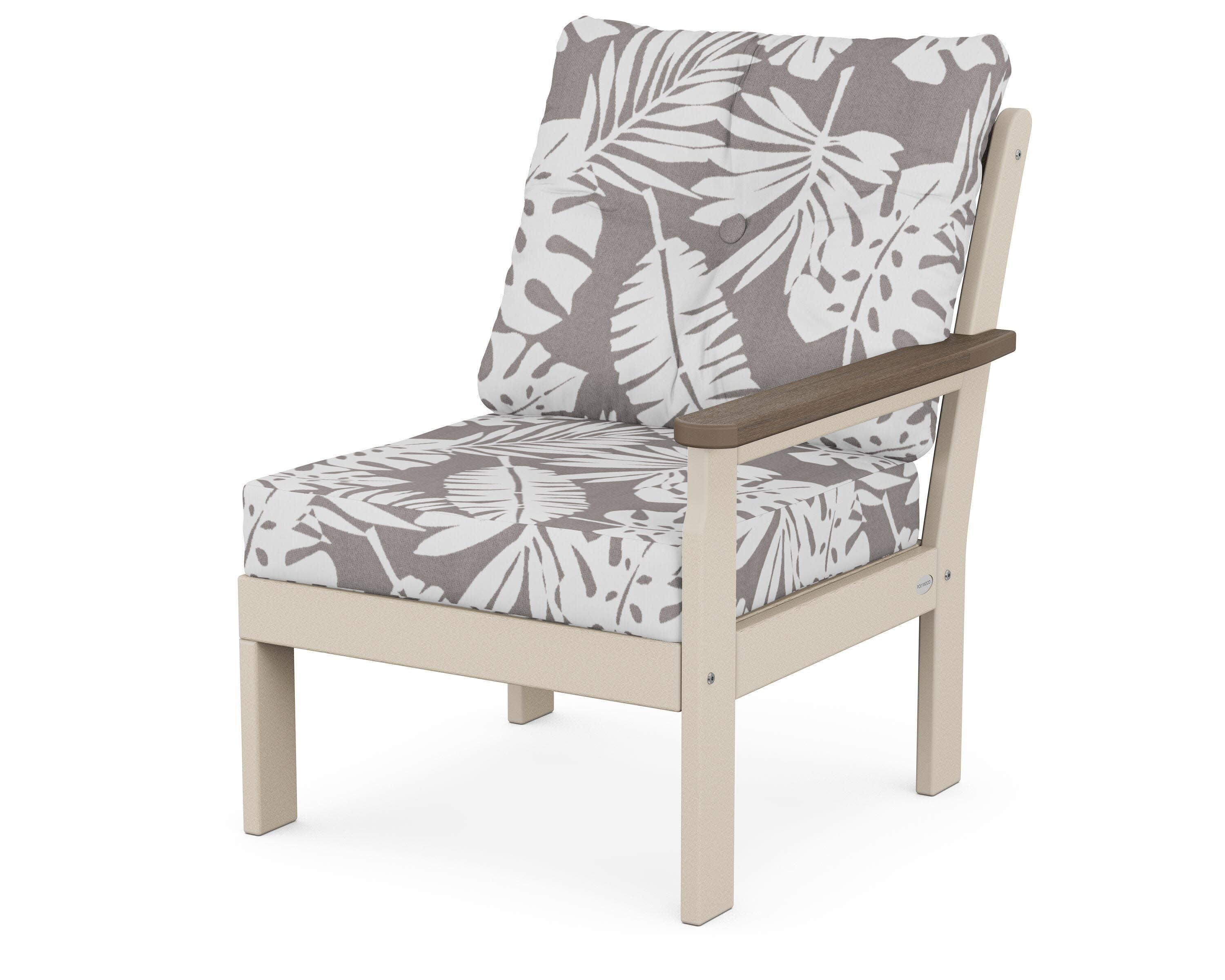 Vineyard Modular Right Arm Chair in Sand / Kona / Leaf Grey Mist