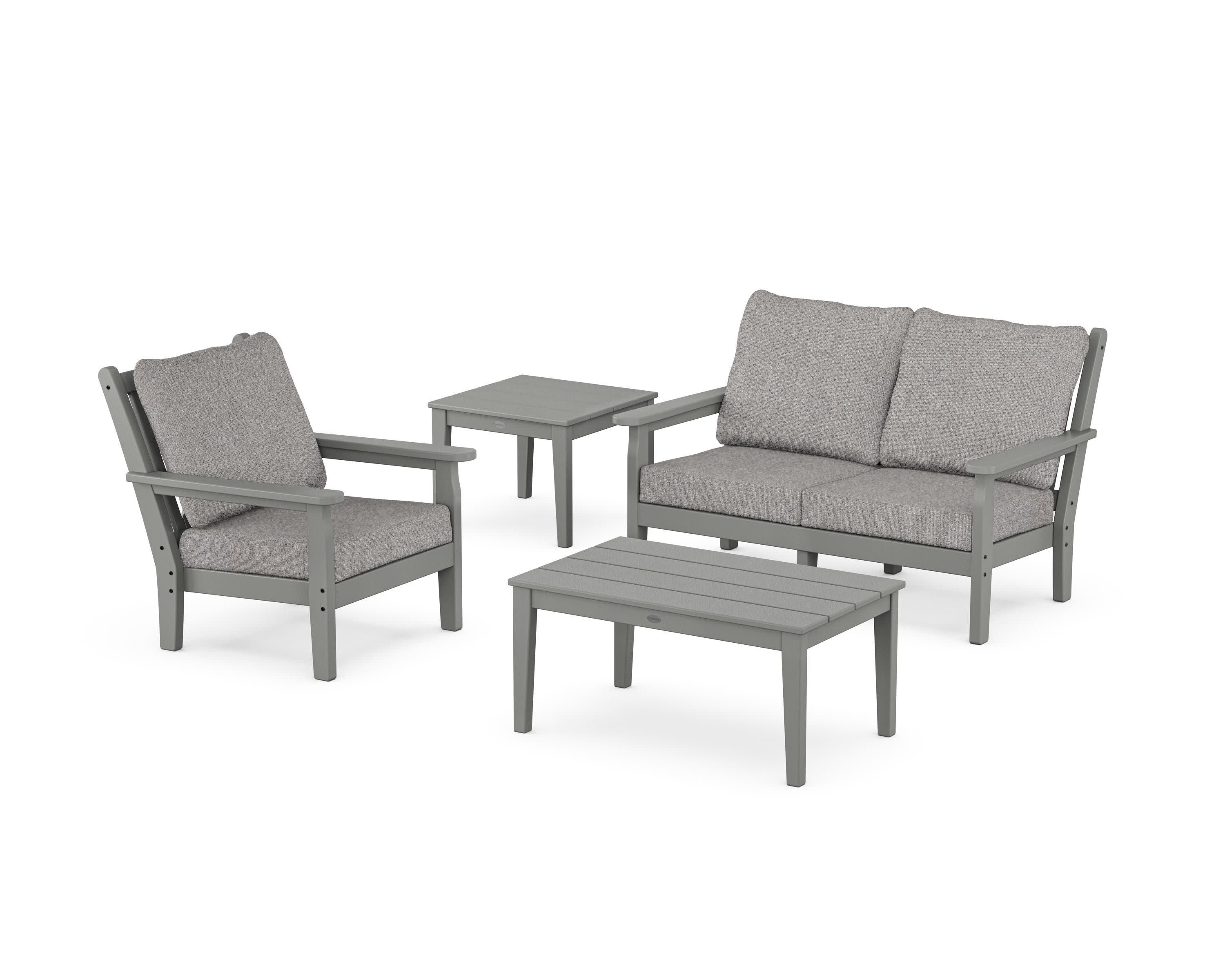 Chippendale 4-Piece Deep Seating Set in Slate Grey / Grey Mist