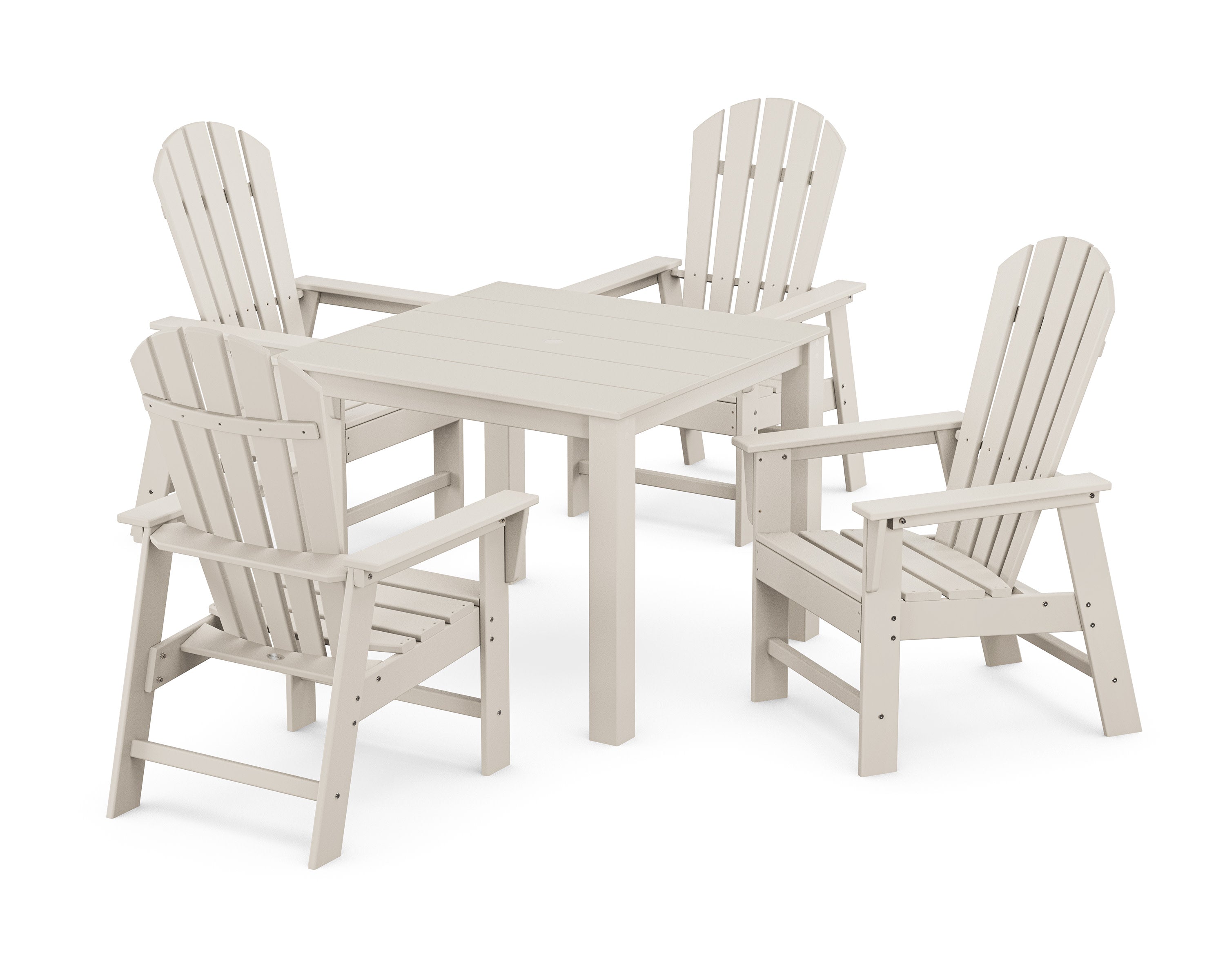 South Beach Coast 5-Piece Parsons Dining Set in Sand
