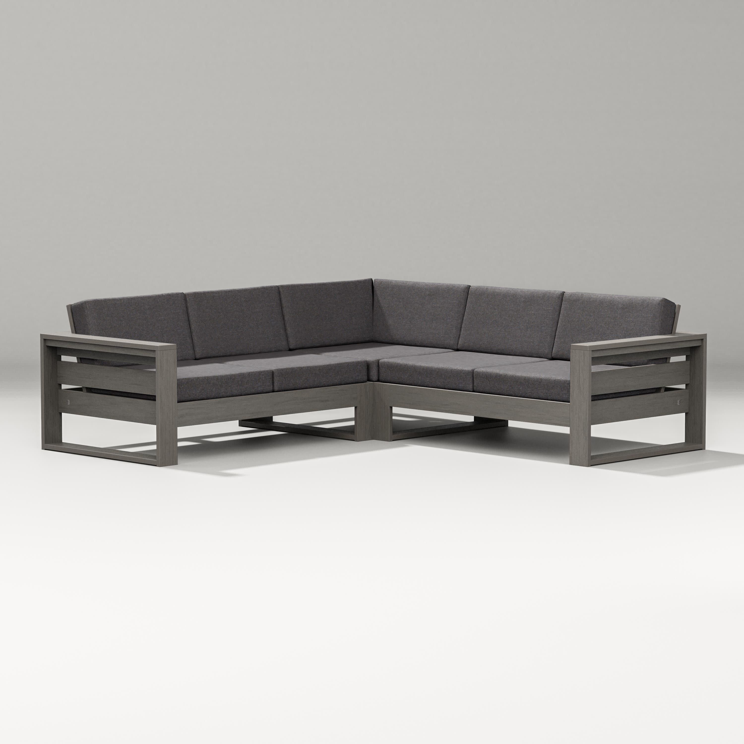 Latitude Corner Sectional in Driftwood / Ash Charcoal