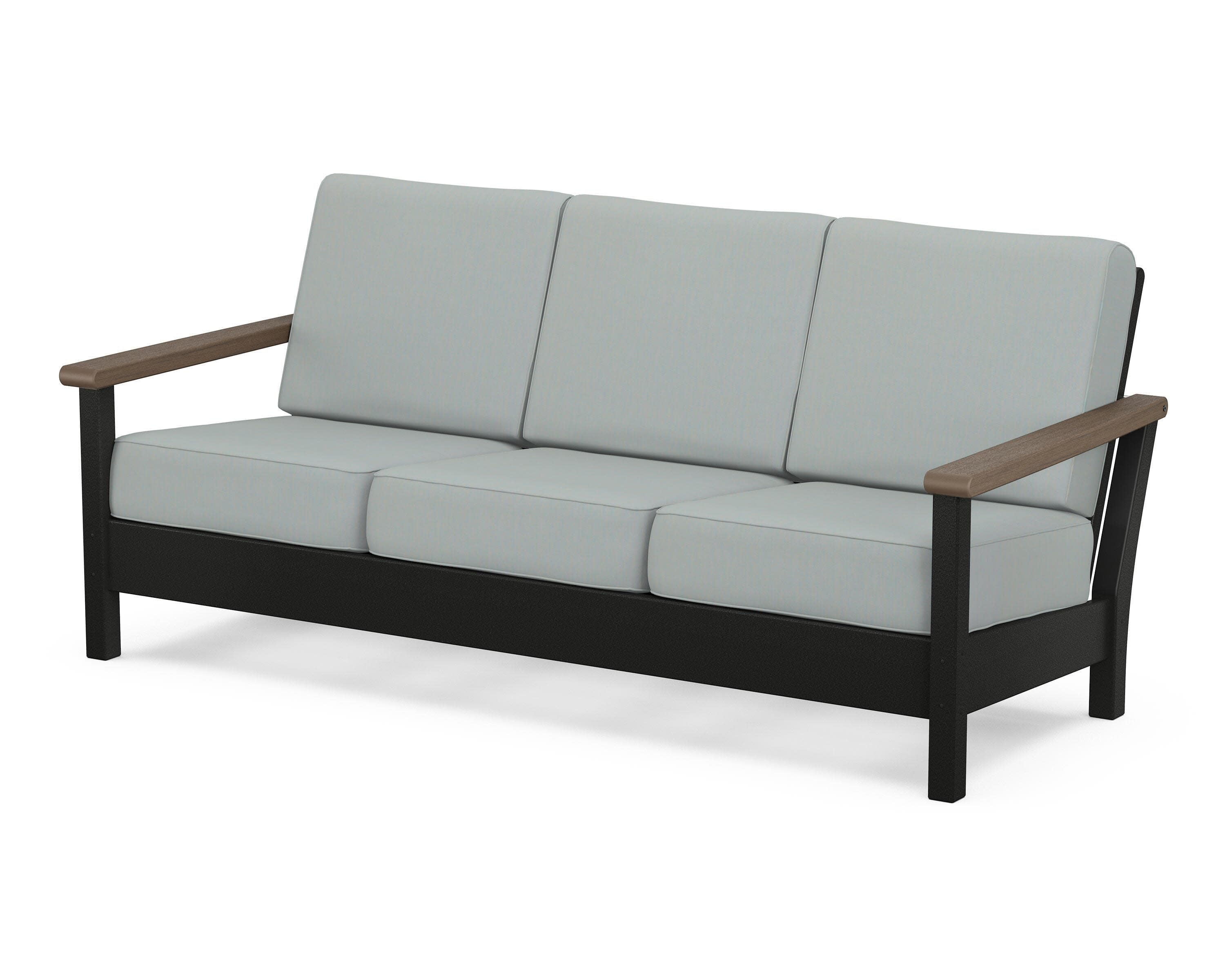 Harbour Deep Seating Sofa in Black / Kona / Spa
