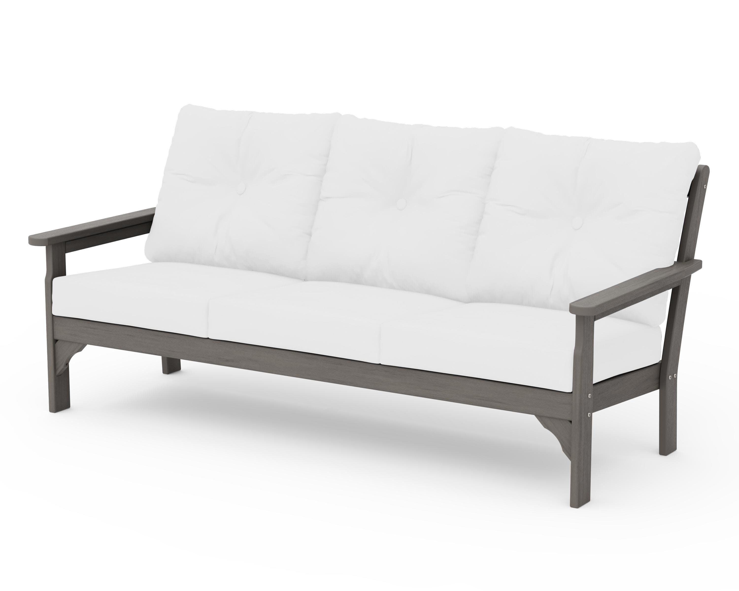Vineyard Deep Seating Sofa in Driftwood / Natural