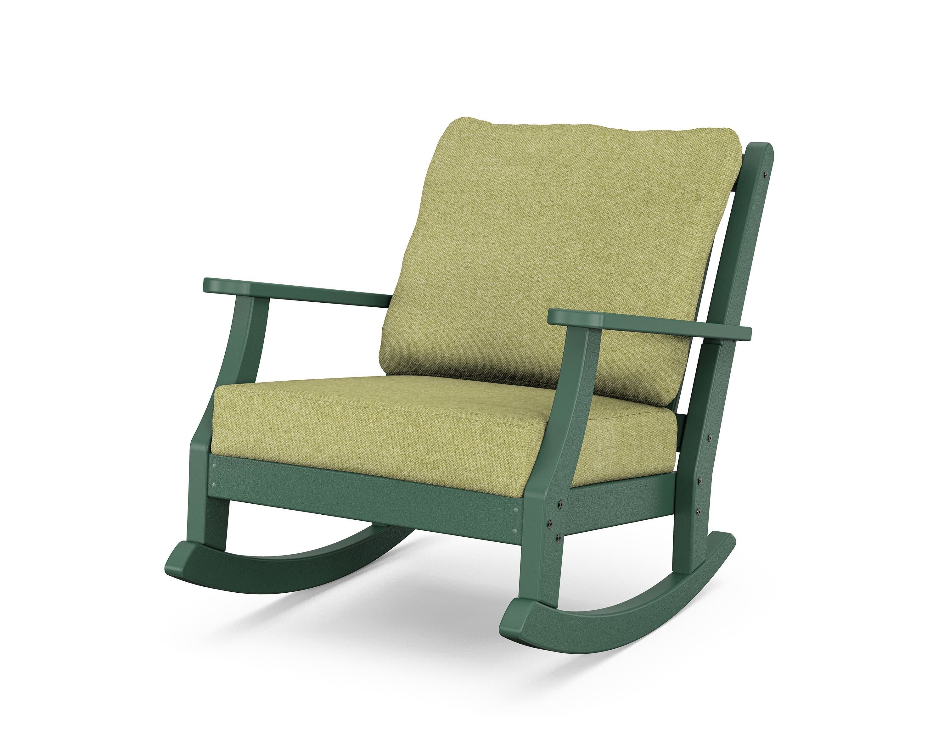 Wovendale Deep Seating Rocking Chair in Green / Chartreuse Boucle