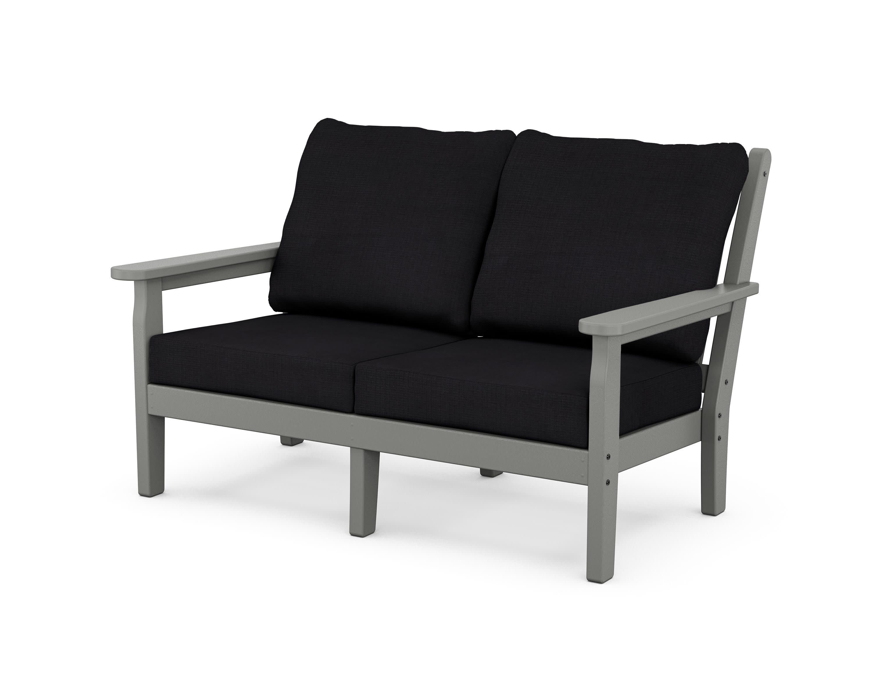 Chippendale Deep Seating Loveseat in Slate Grey / Midnight Linen