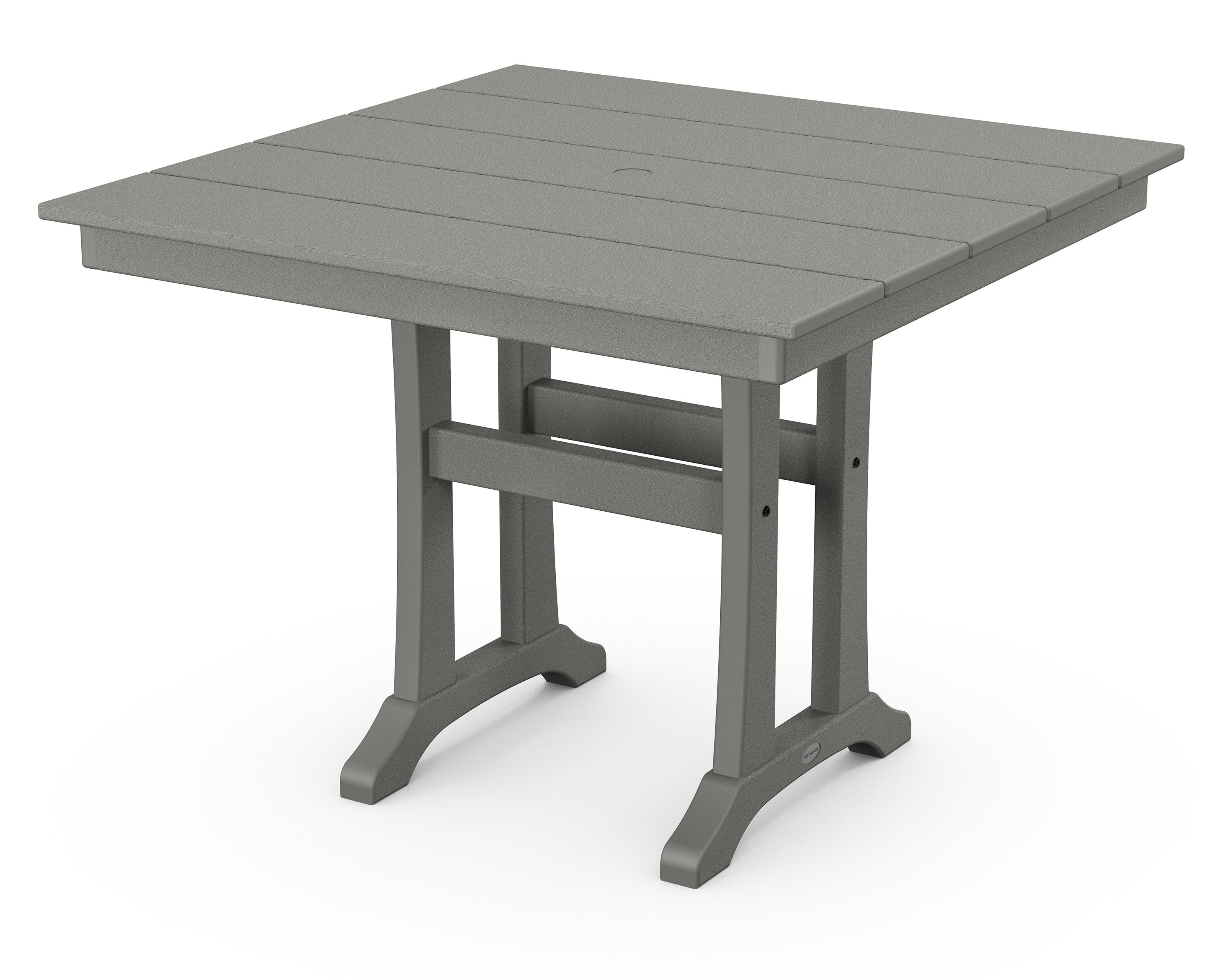 Farmhouse Trestle 37" Dining Table in Slate Grey