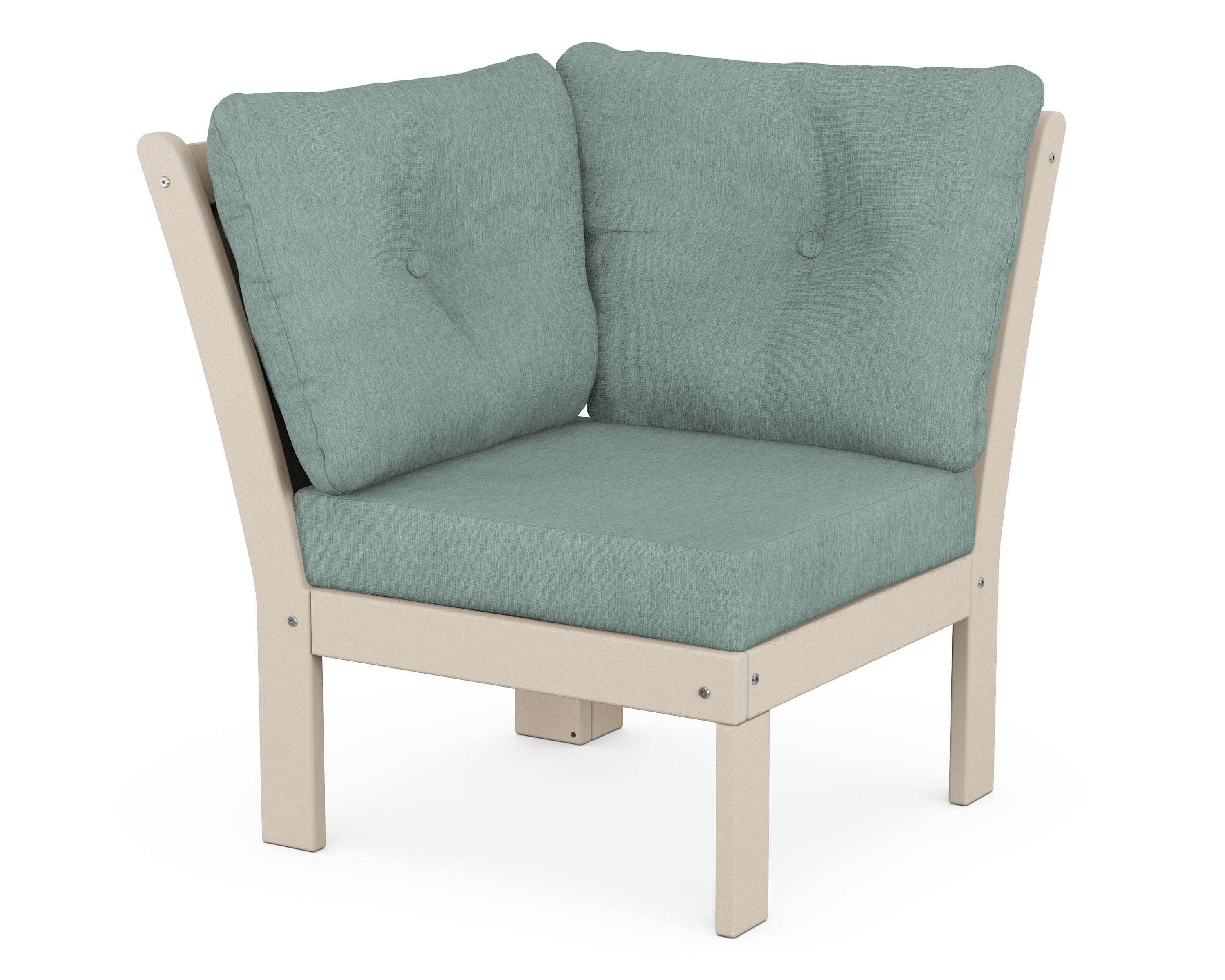 Vineyard Modular Corner Chair in Sand / Glacier Spa
