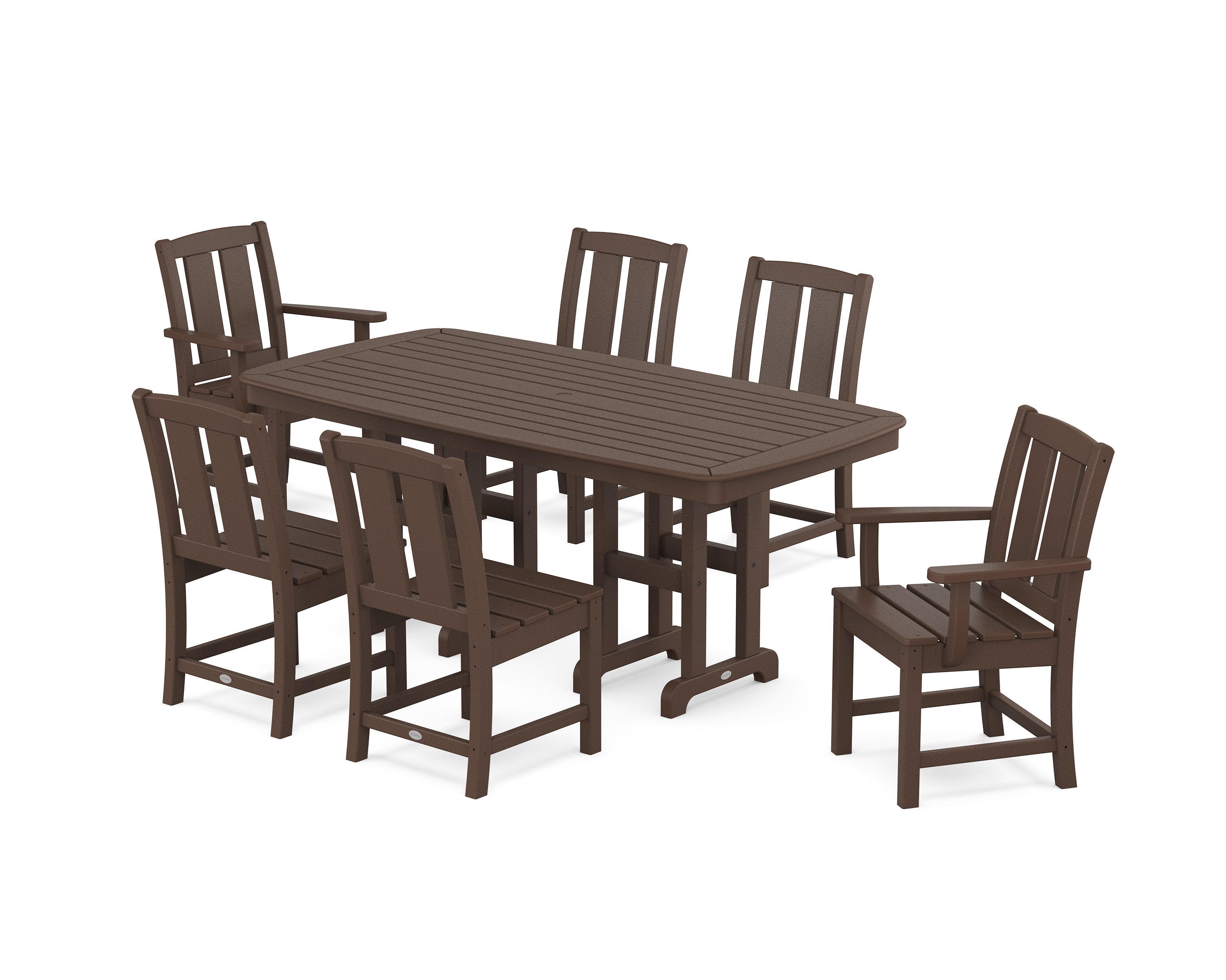 Mission 7-Piece Dining Set in Mahogany