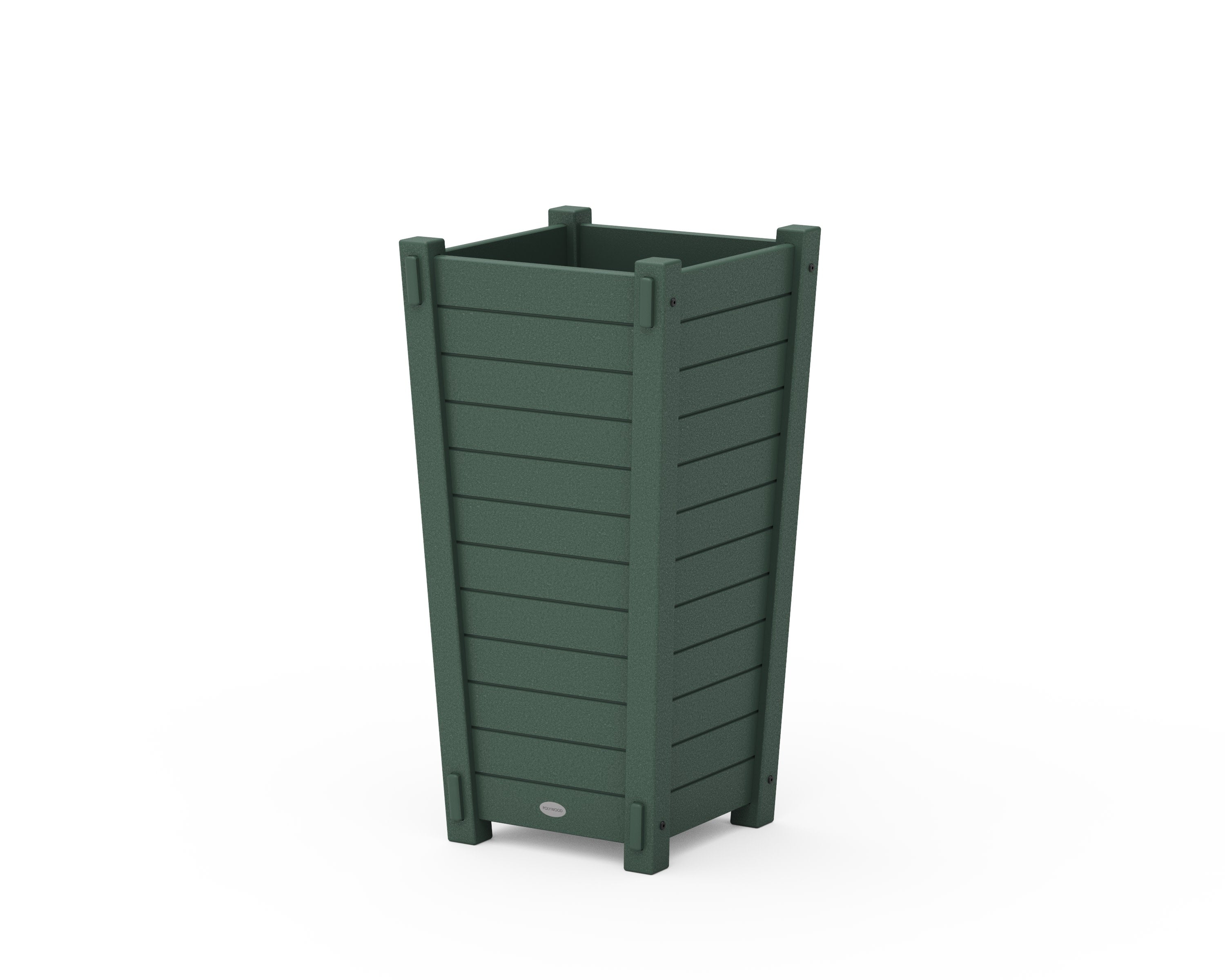 Nautical Tapered Square Planter Box in Green