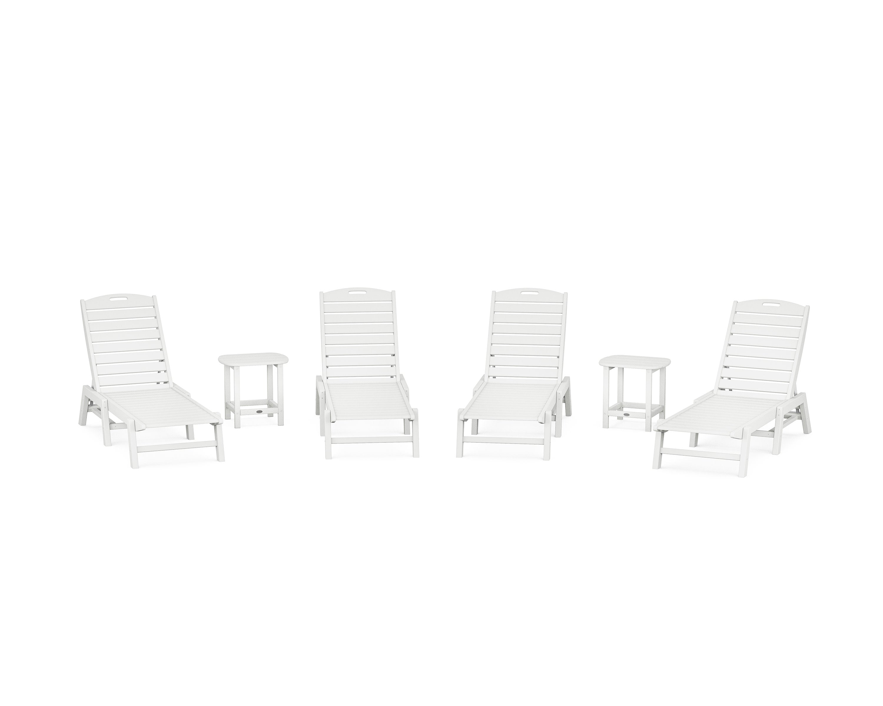 Nautical Chaise 6-Piece Set in White