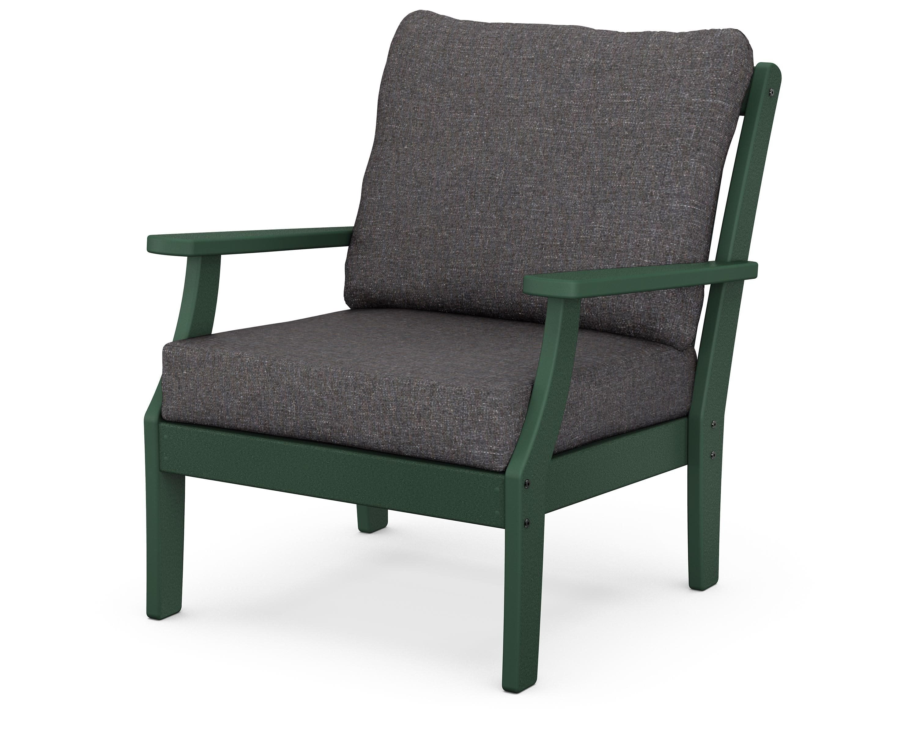 Braxton Deep Seating Chair in Green / Ash Charcoal