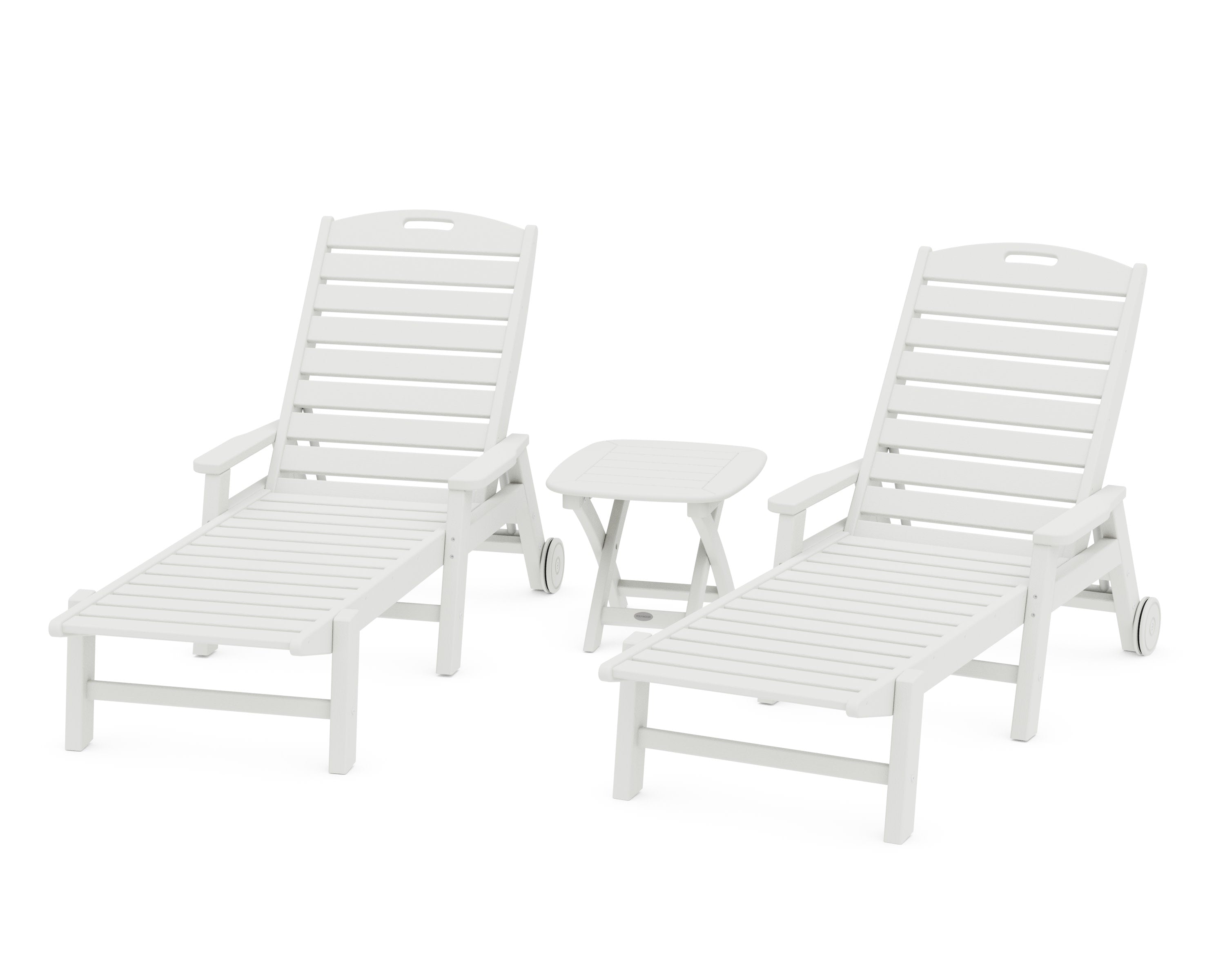 Nautical 3-Piece Chaise Set in Vintage White