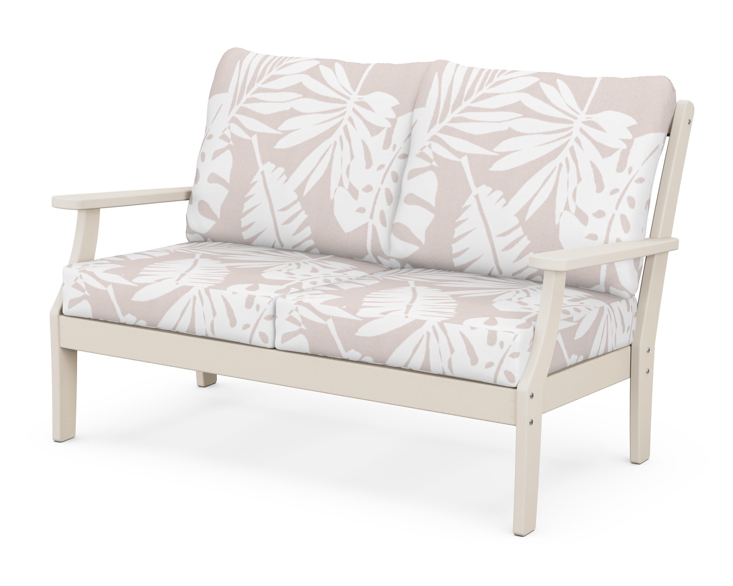 Braxton Deep Seating Loveseat in Sand / Leaf Dune Burlap