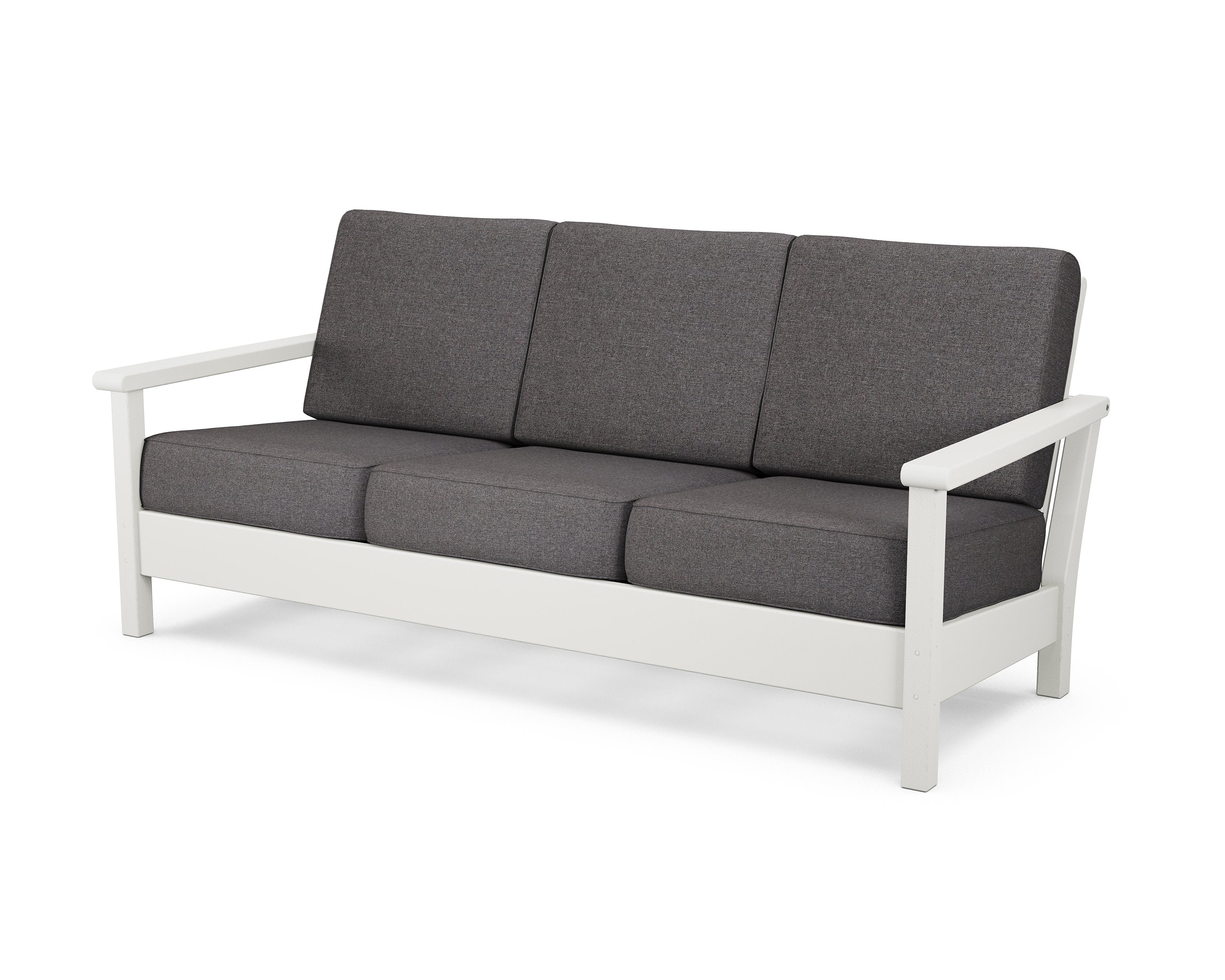 Harbour Deep Seating Sofa in Vintage White / Ash Charcoal