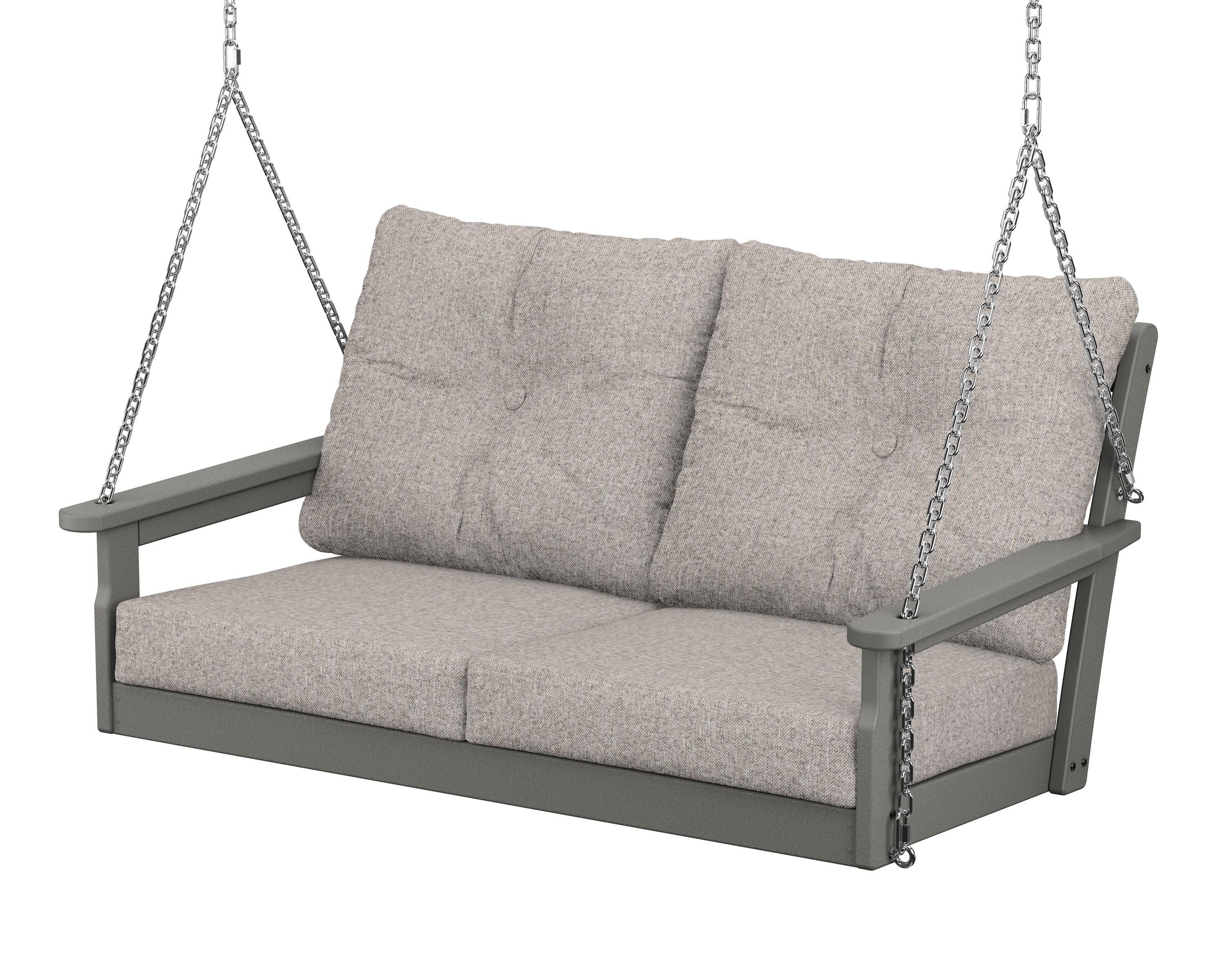 Vineyard Deep Seating Swing in Slate Grey / Weathered Tweed