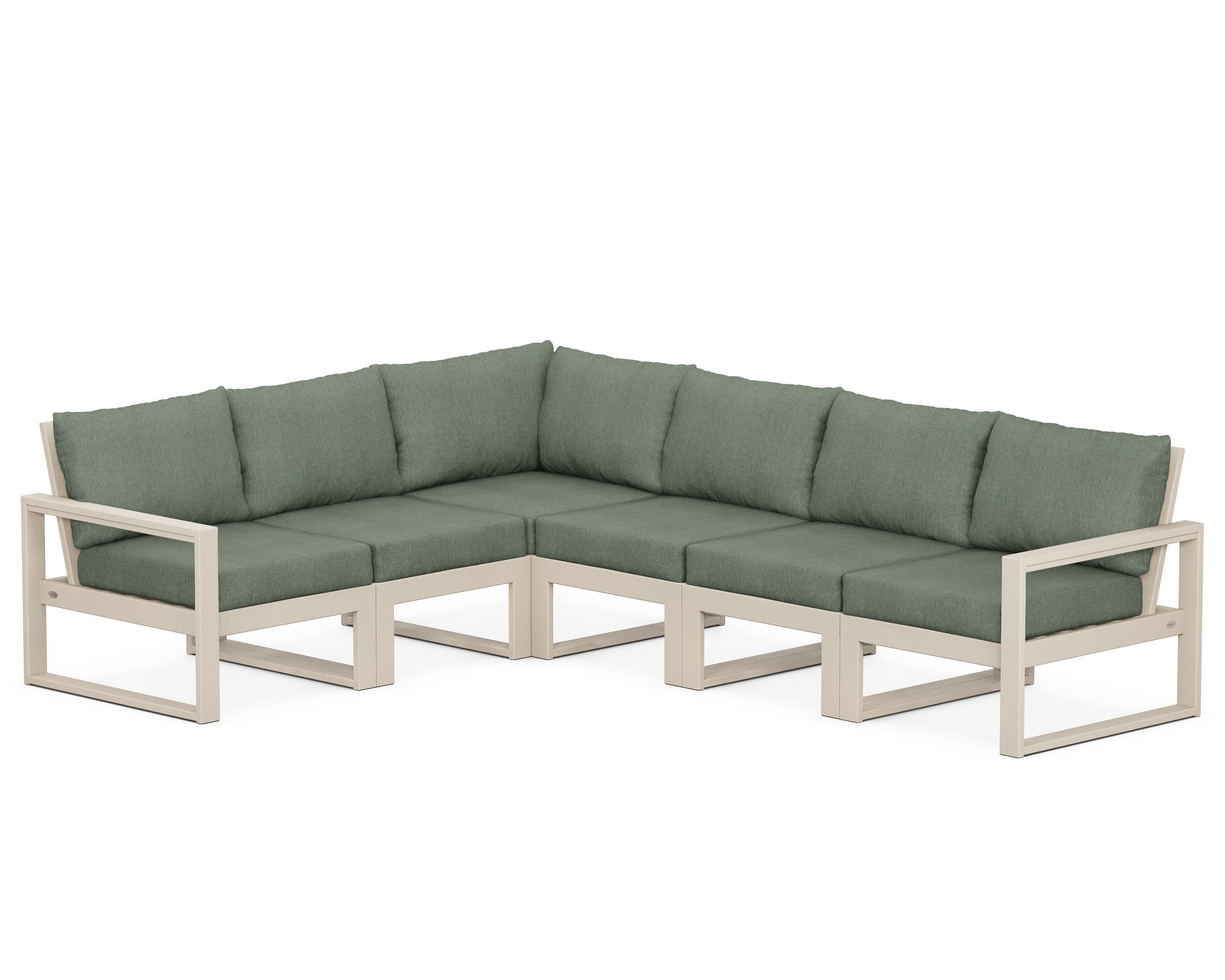 EDGE 6-Piece Modular Deep Seating Set in Sand / Cast Sage