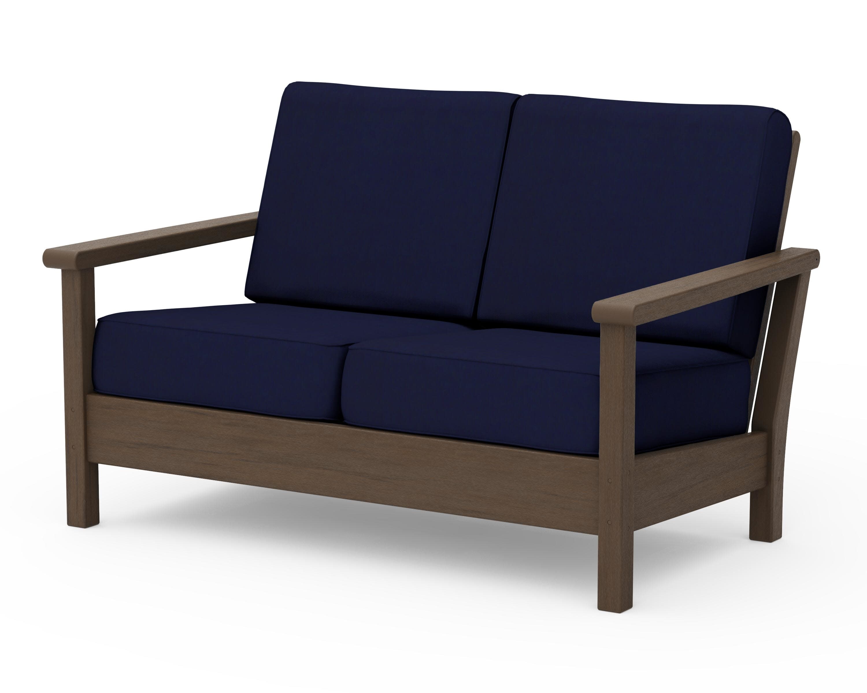 Harbour Deep Seating Loveseat in Kona / Navy