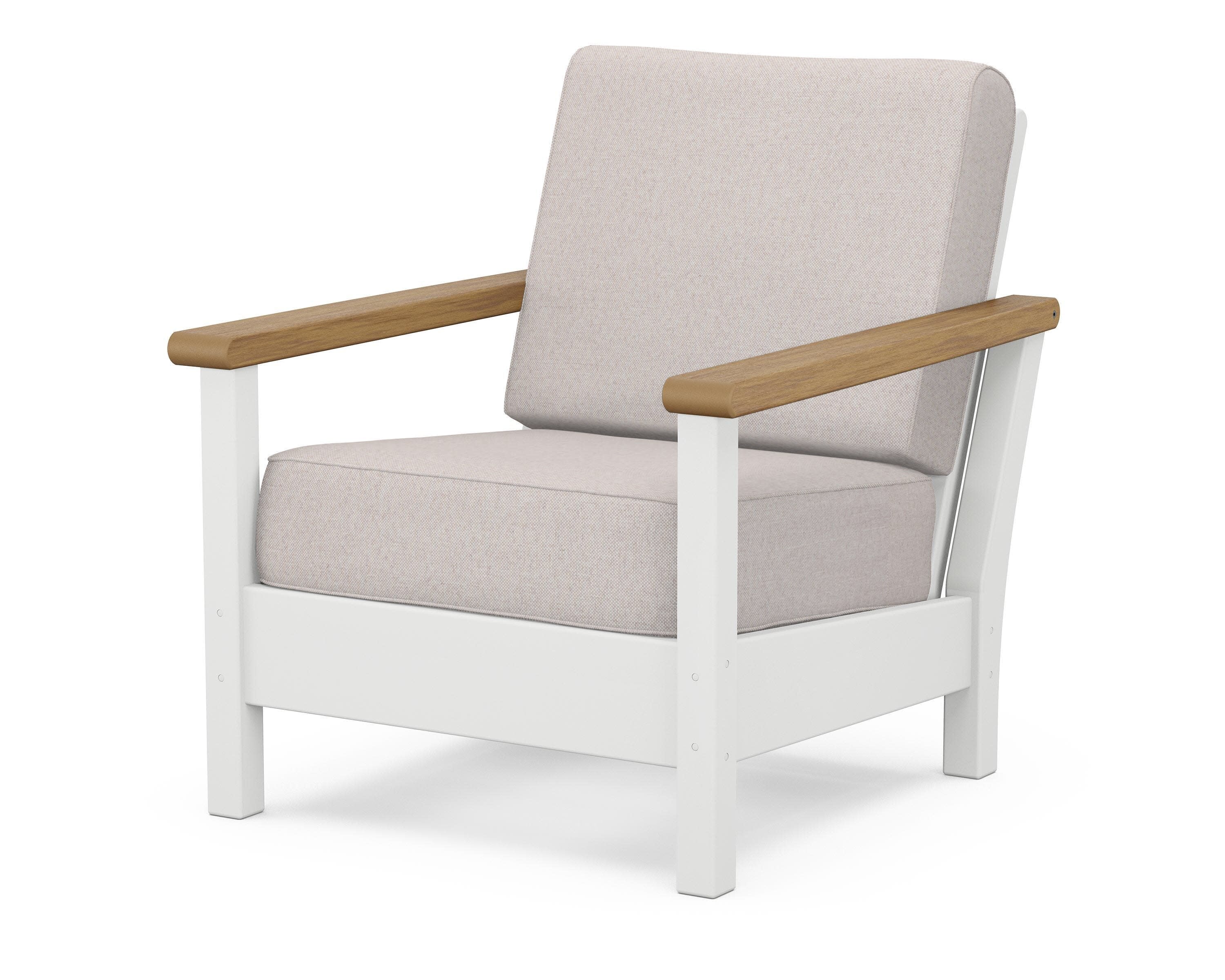 Harbour Deep Seating Chair in White / Natural / Dune Burlap