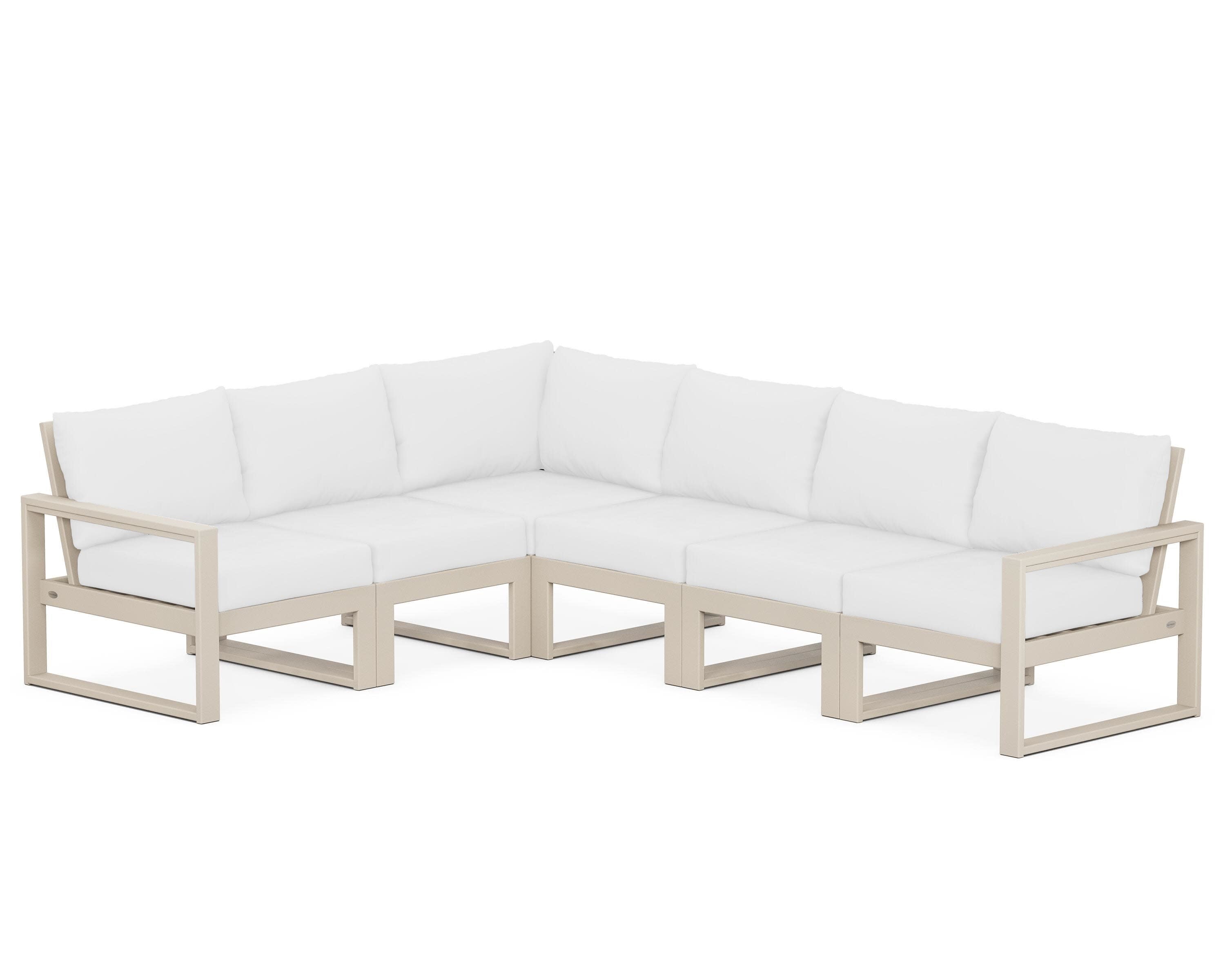 EDGE 6-Piece Modular Deep Seating Set in Sand / Natural