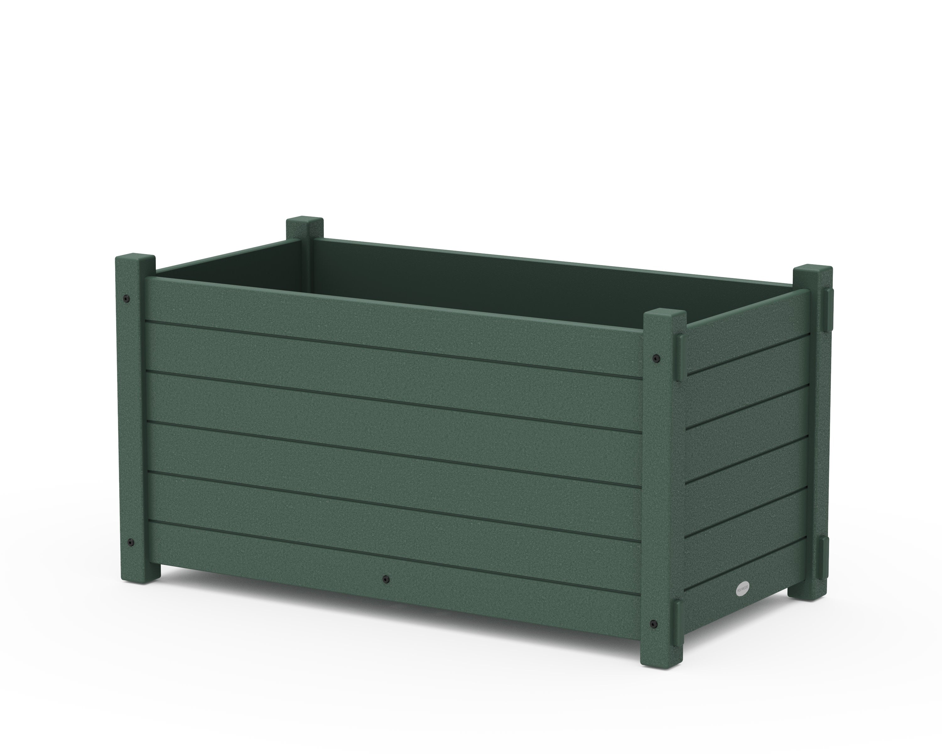 Nautical Large Rectangle Double Planter Box in Green