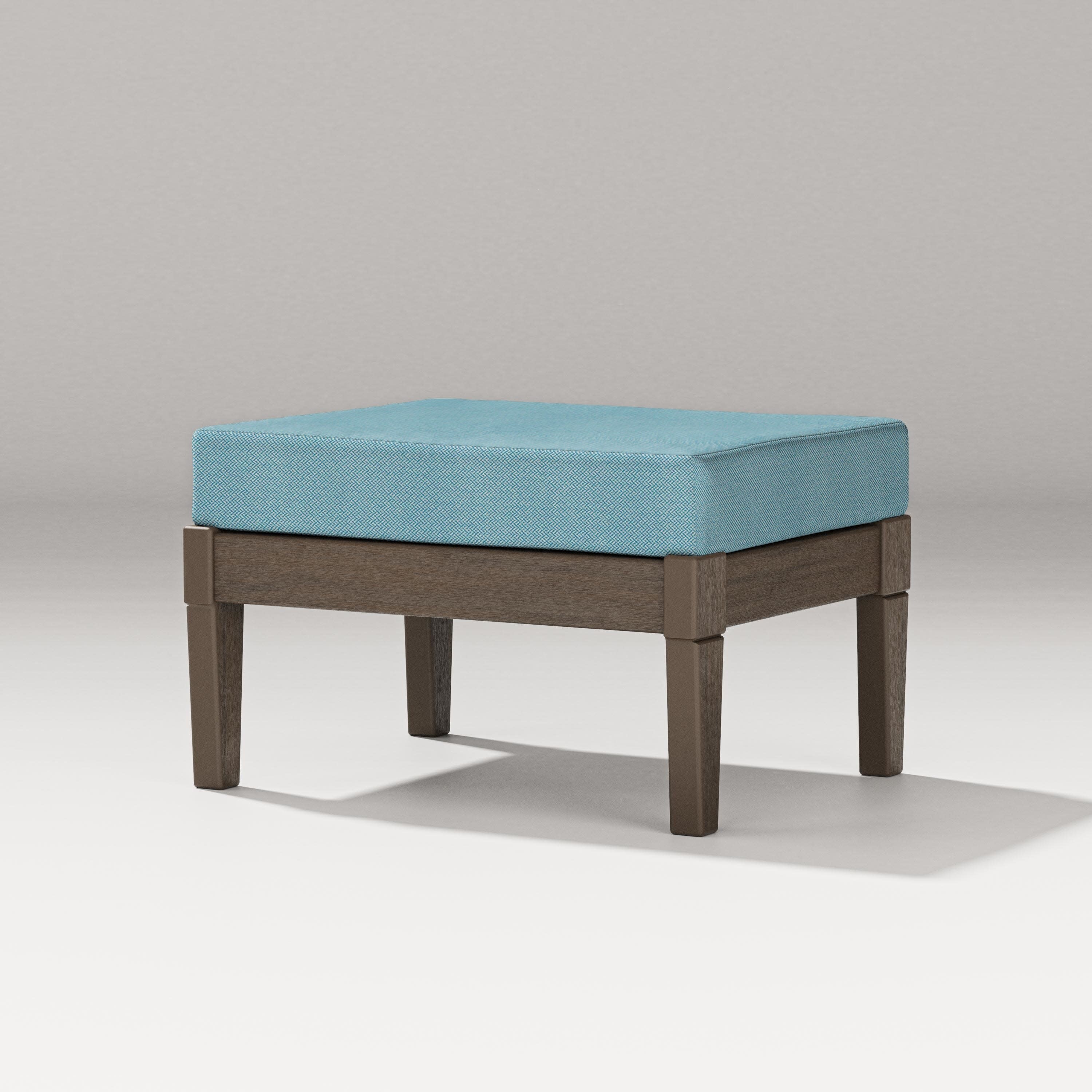 Estate Lounge Ottoman in Kona / Lattice Sky Blue