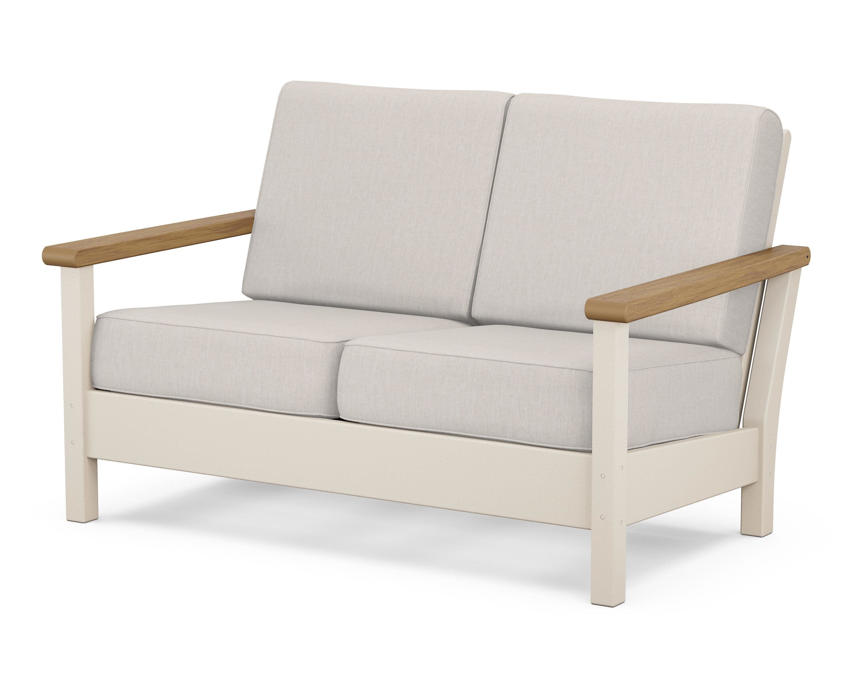 Harbour Deep Seating Loveseat in Sand / Natural / Cast Ash
