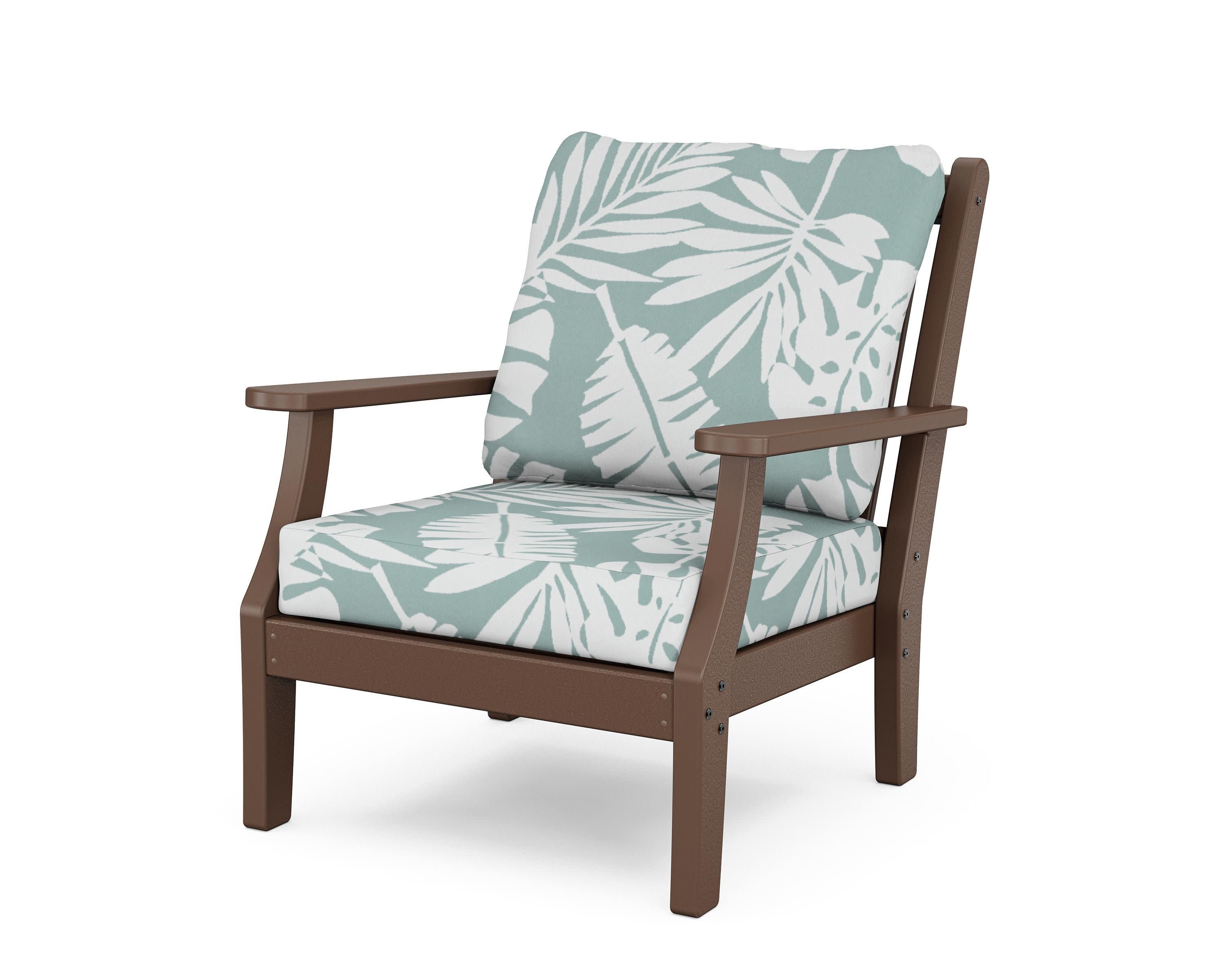 Wovendale Deep Seating Chair in Mahogany / Leaf Glacier Spa