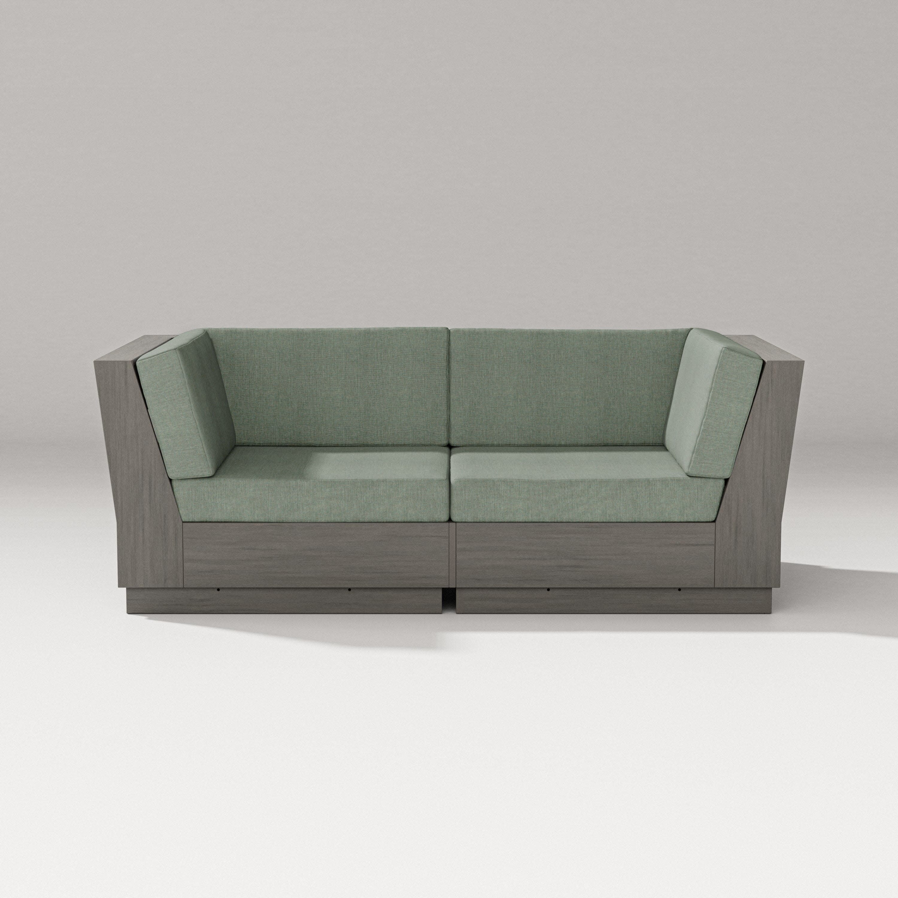 Elevate Loveseat Sectional in Driftwood / Cast Sage