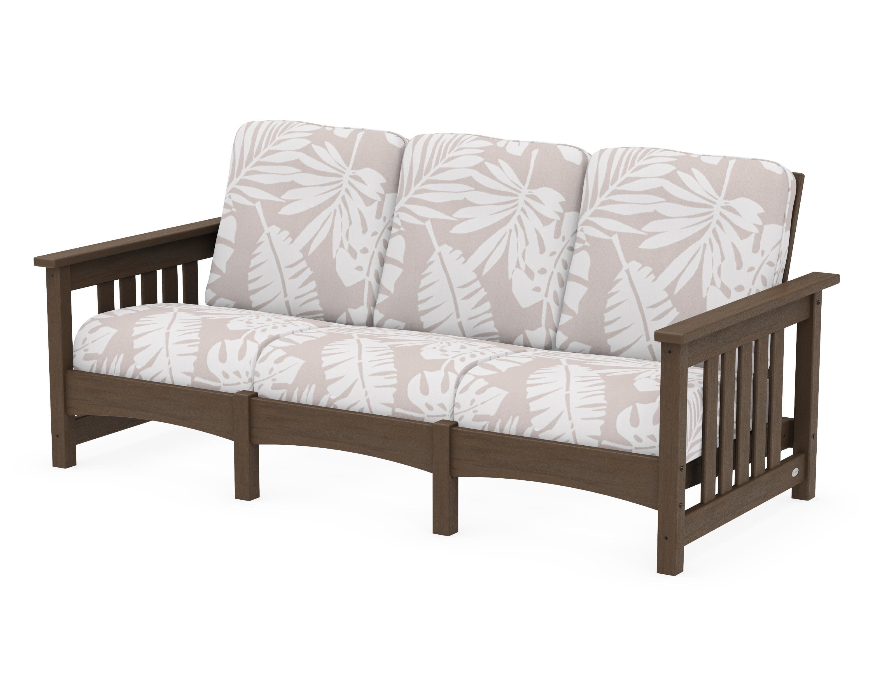 Club Mission Sofa in Kona / Leaf Dune Burlap