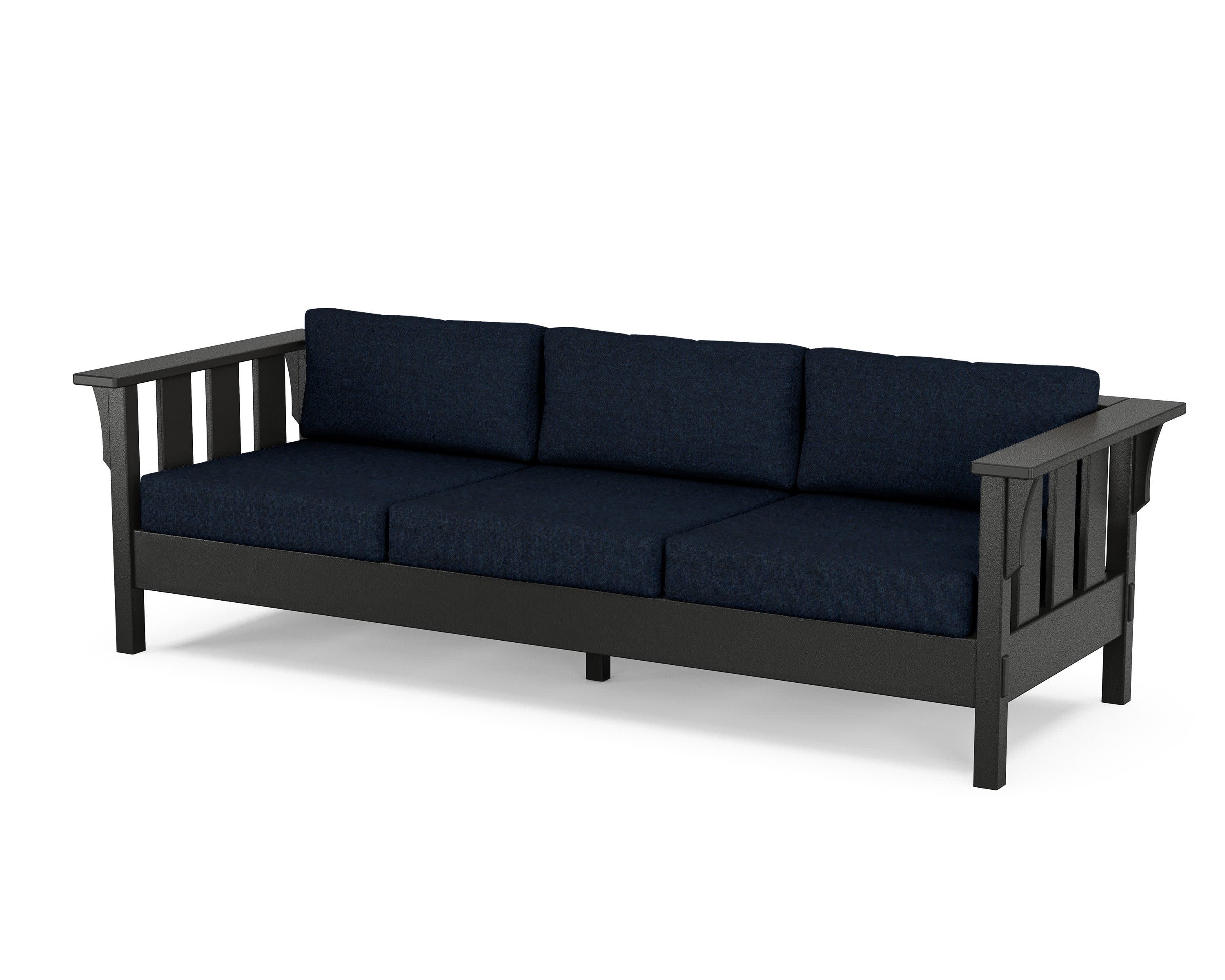 Acadia Deep Seating Sofa in Black / Marine Indigo