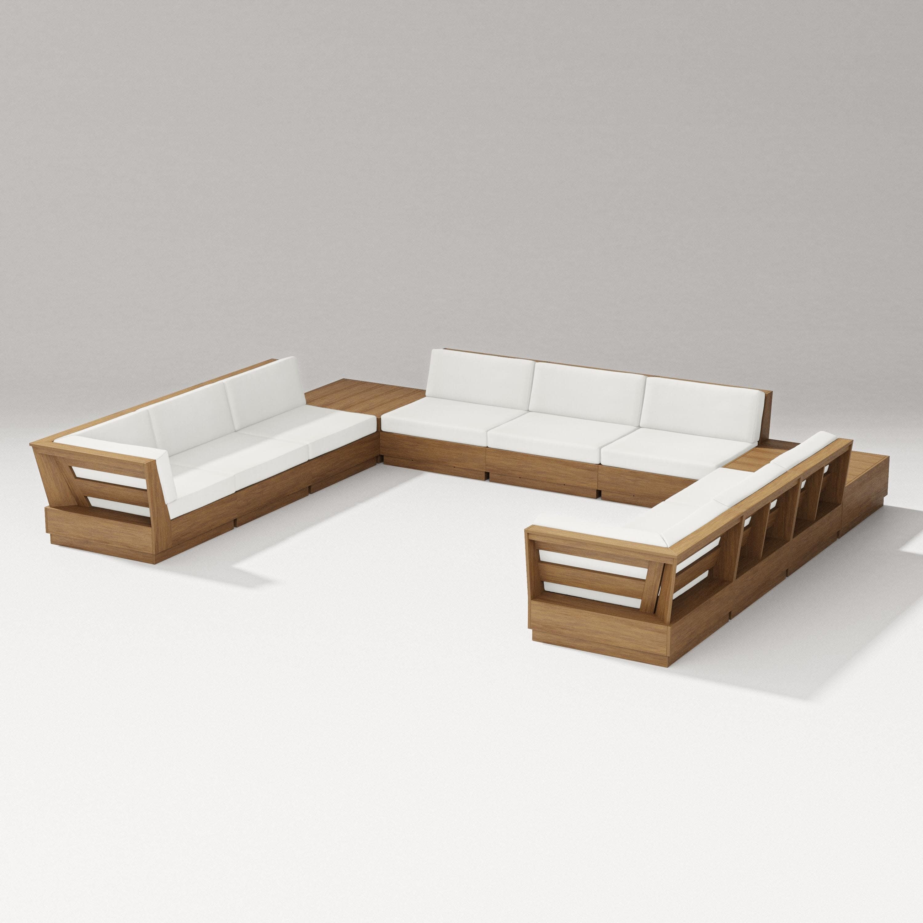 Elevate 11-Piece U-Shaped Sofa Sectional in Natural / Natural Linen