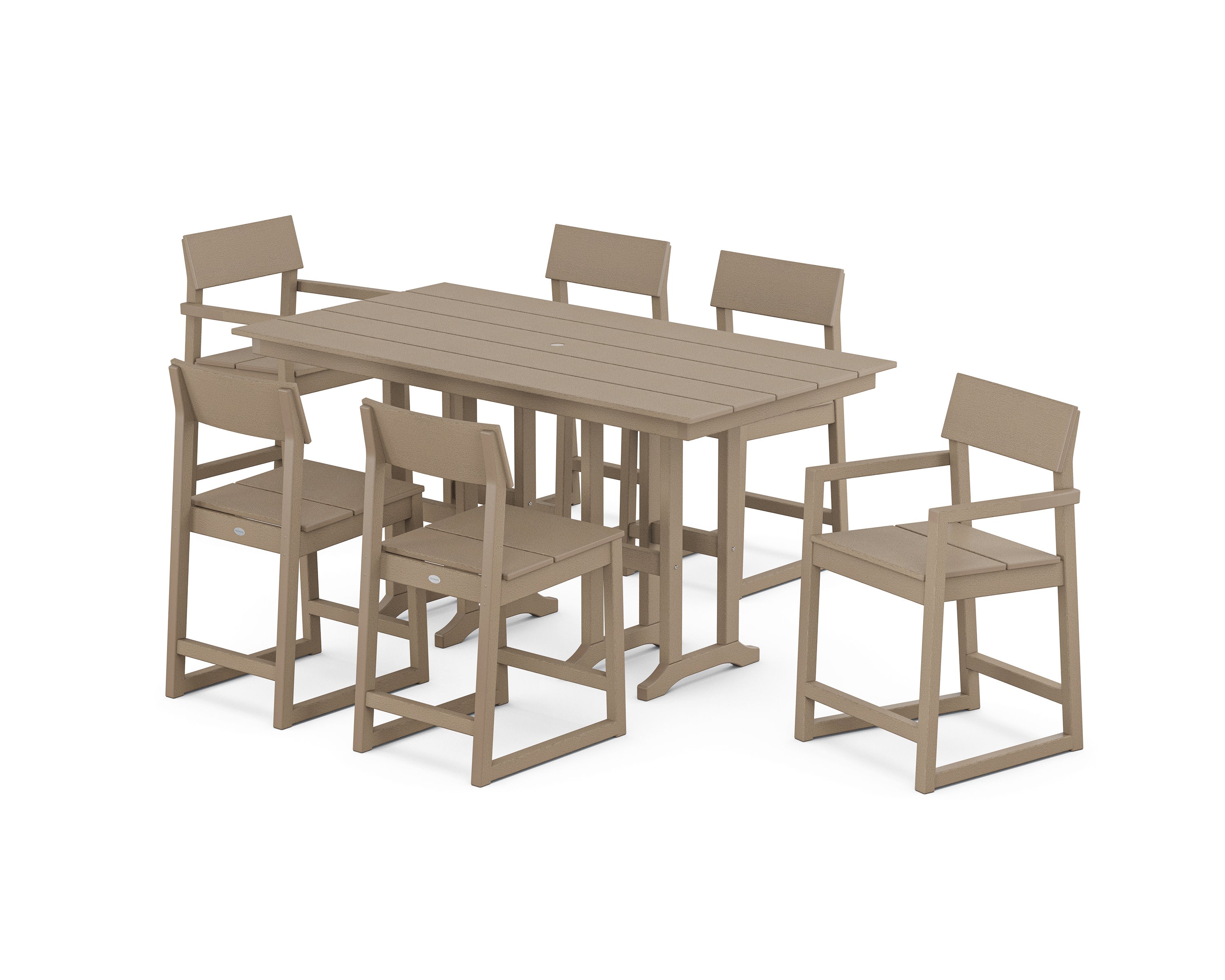 EDGE 7-Piece Farmhouse Counter Set in Vintage Sahara