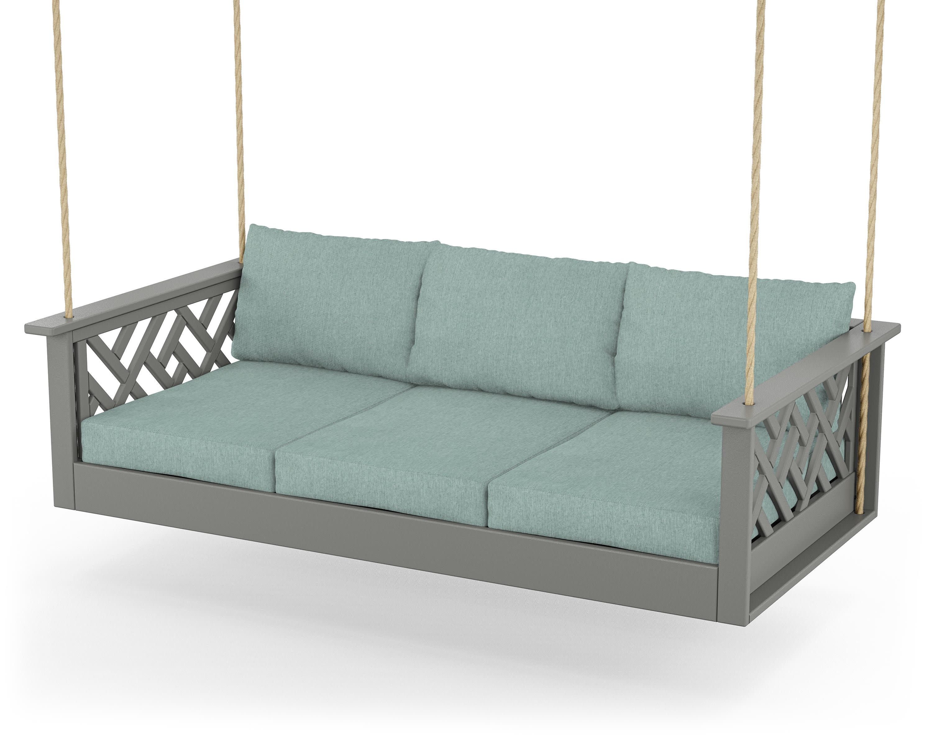 Chippendale Daybed Swing in Slate Grey / Glacier Spa