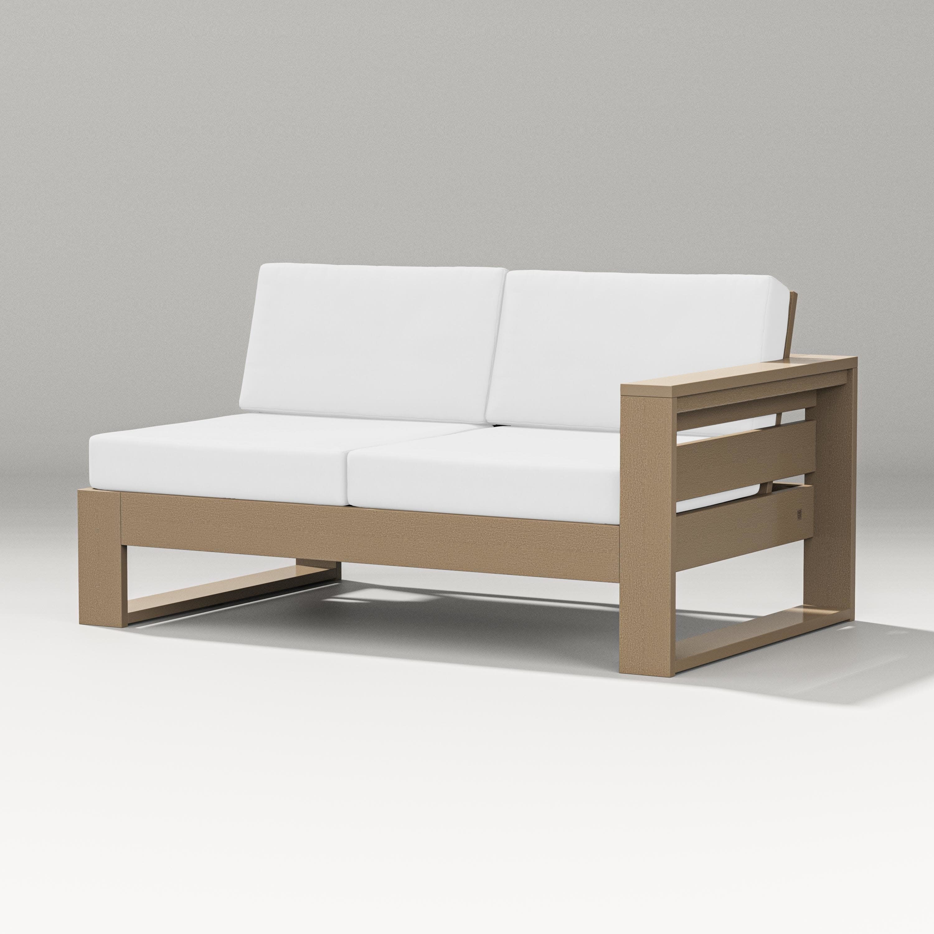 Latitude Modular Right Arm Loveseat in Vintage Sahara / Natural