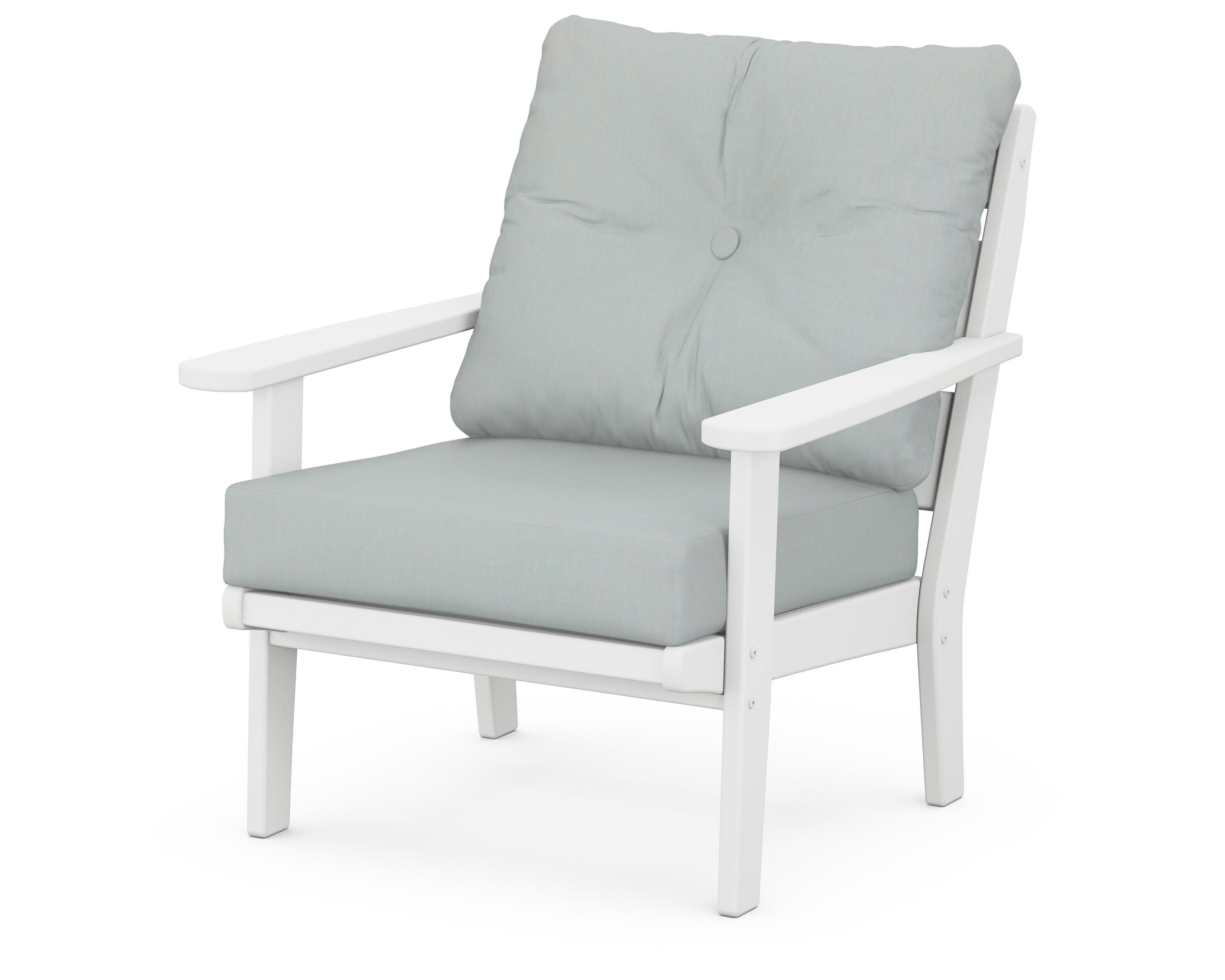 Lakeside Deep Seating Chair in White / Spa