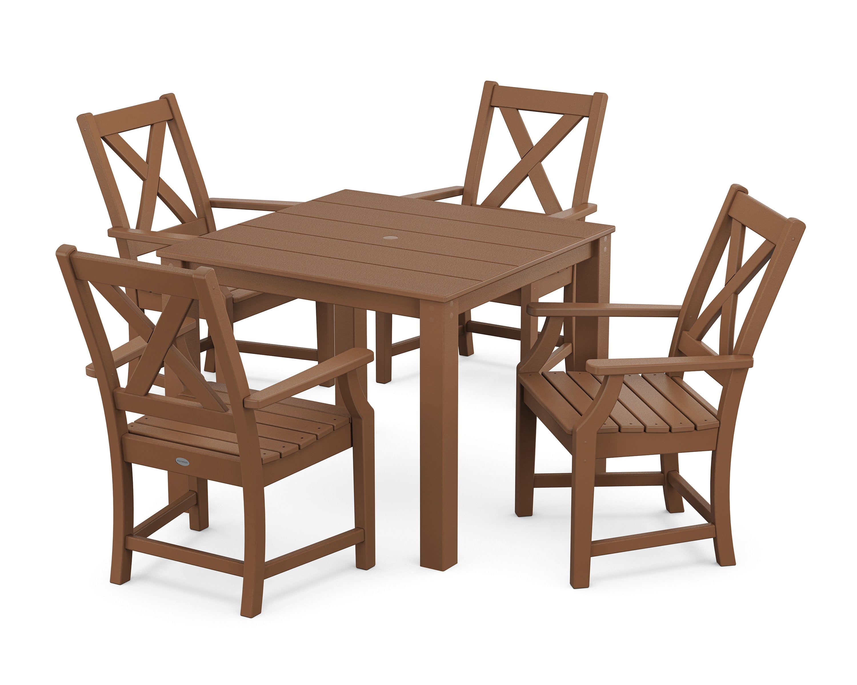 Braxton 5-Piece Parsons Dining Set in Teak