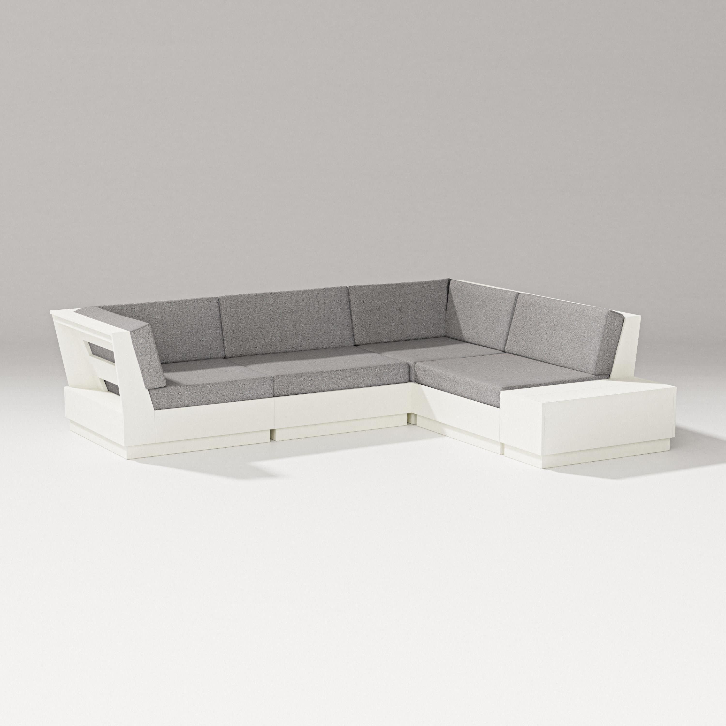 Elevate Corner Sectional in Vintage White / Grey Mist